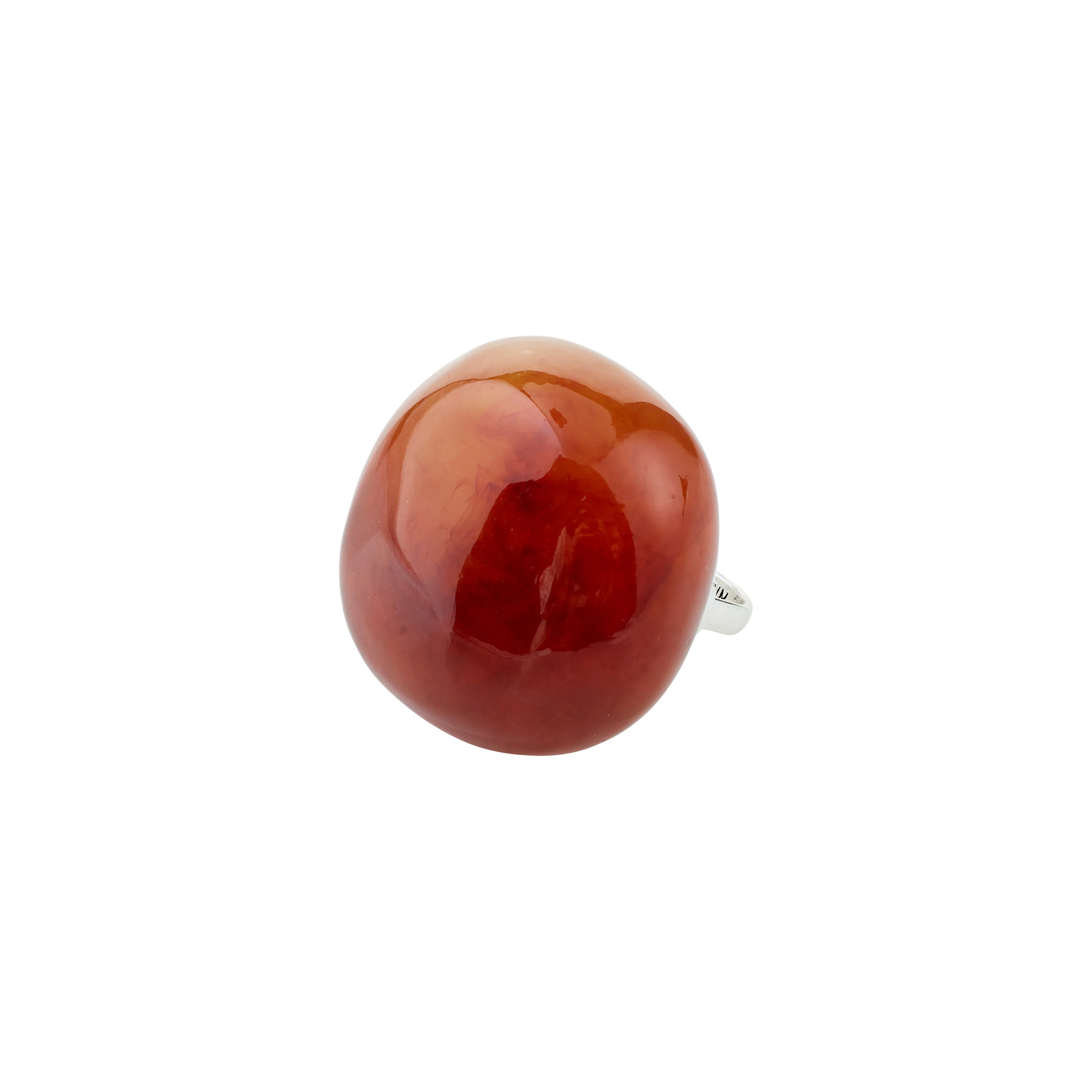 AASE recycled acrylic chunky ring amber