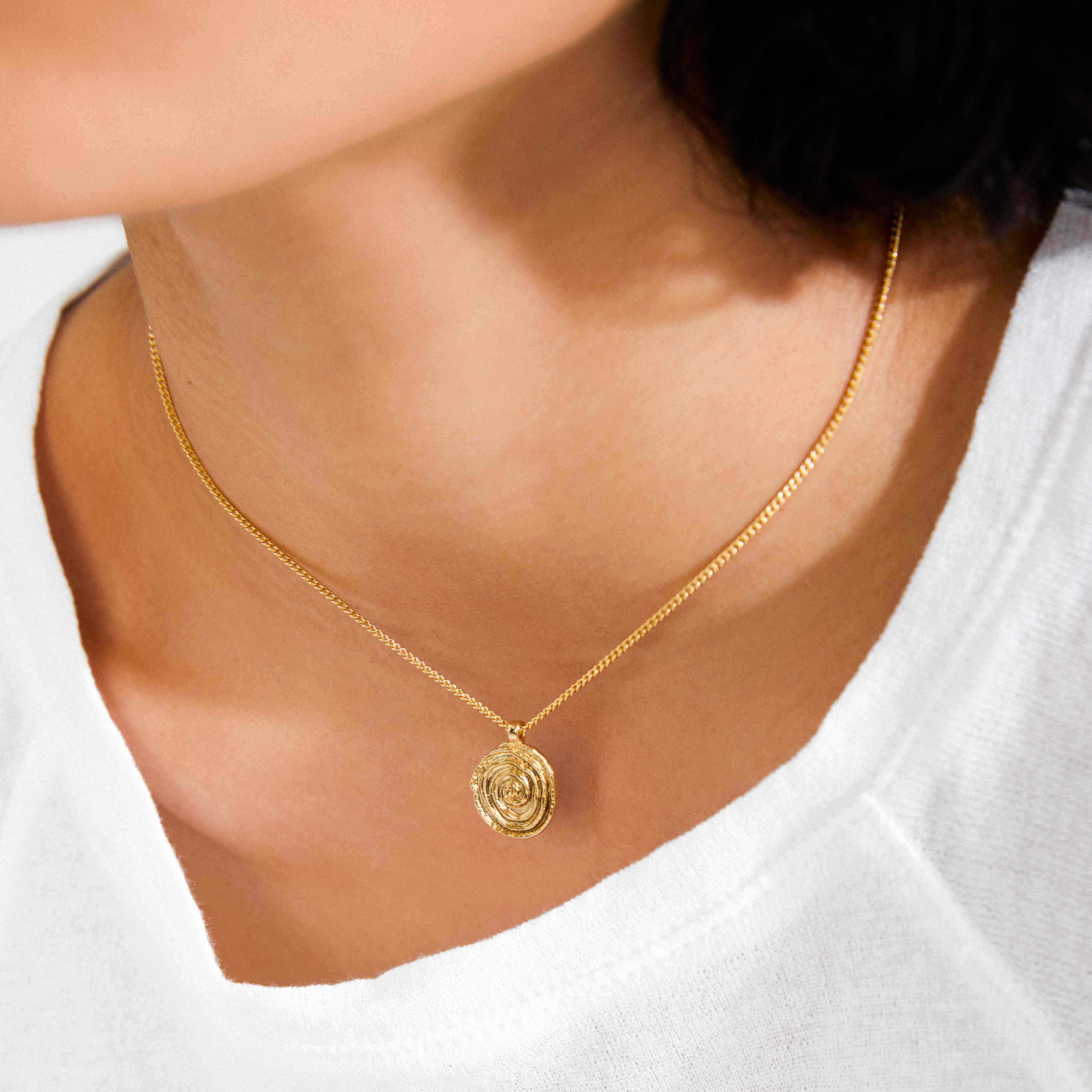 AIR recycled spiral coin necklace - Image 3