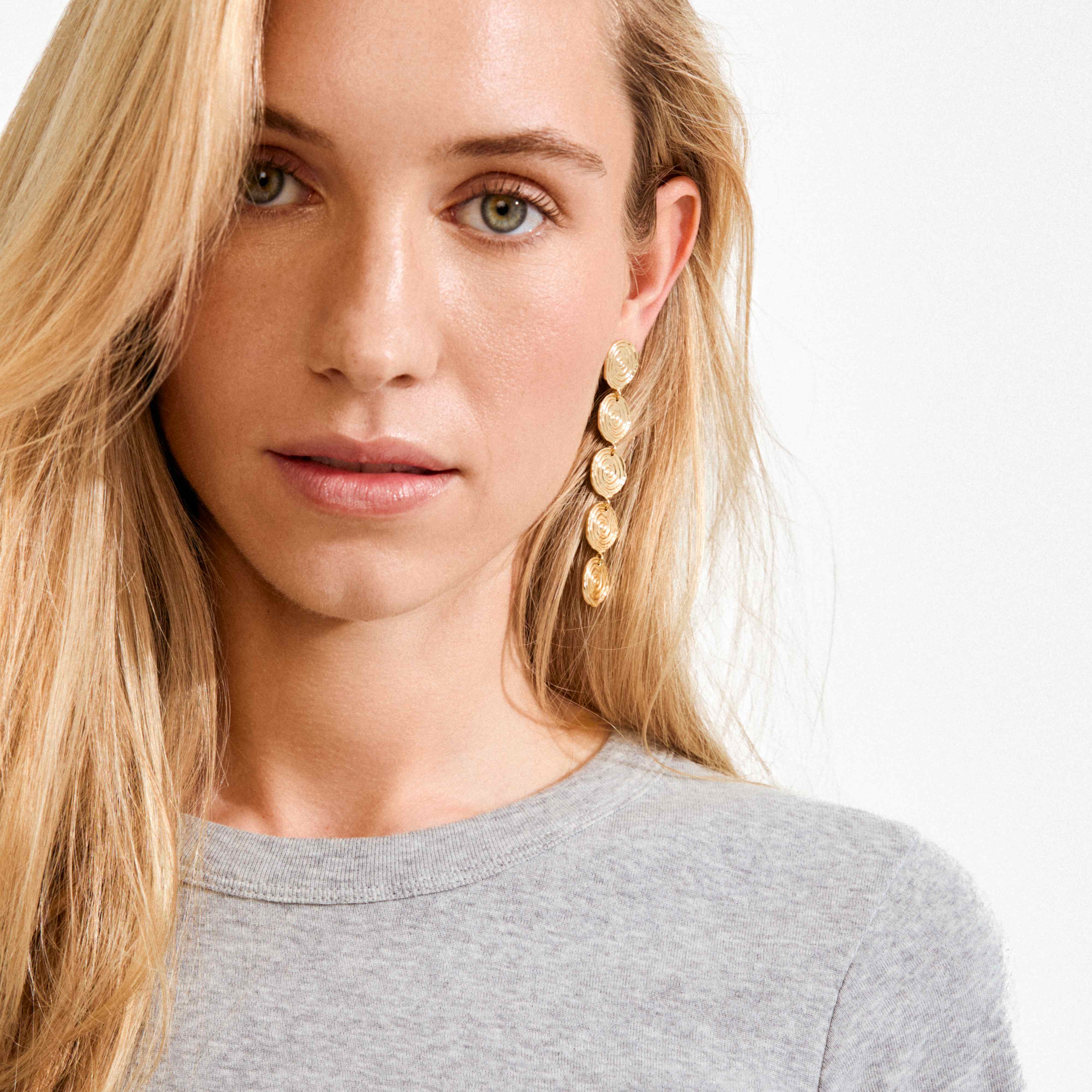 AIR recycled spiral drop earrings - Image 3