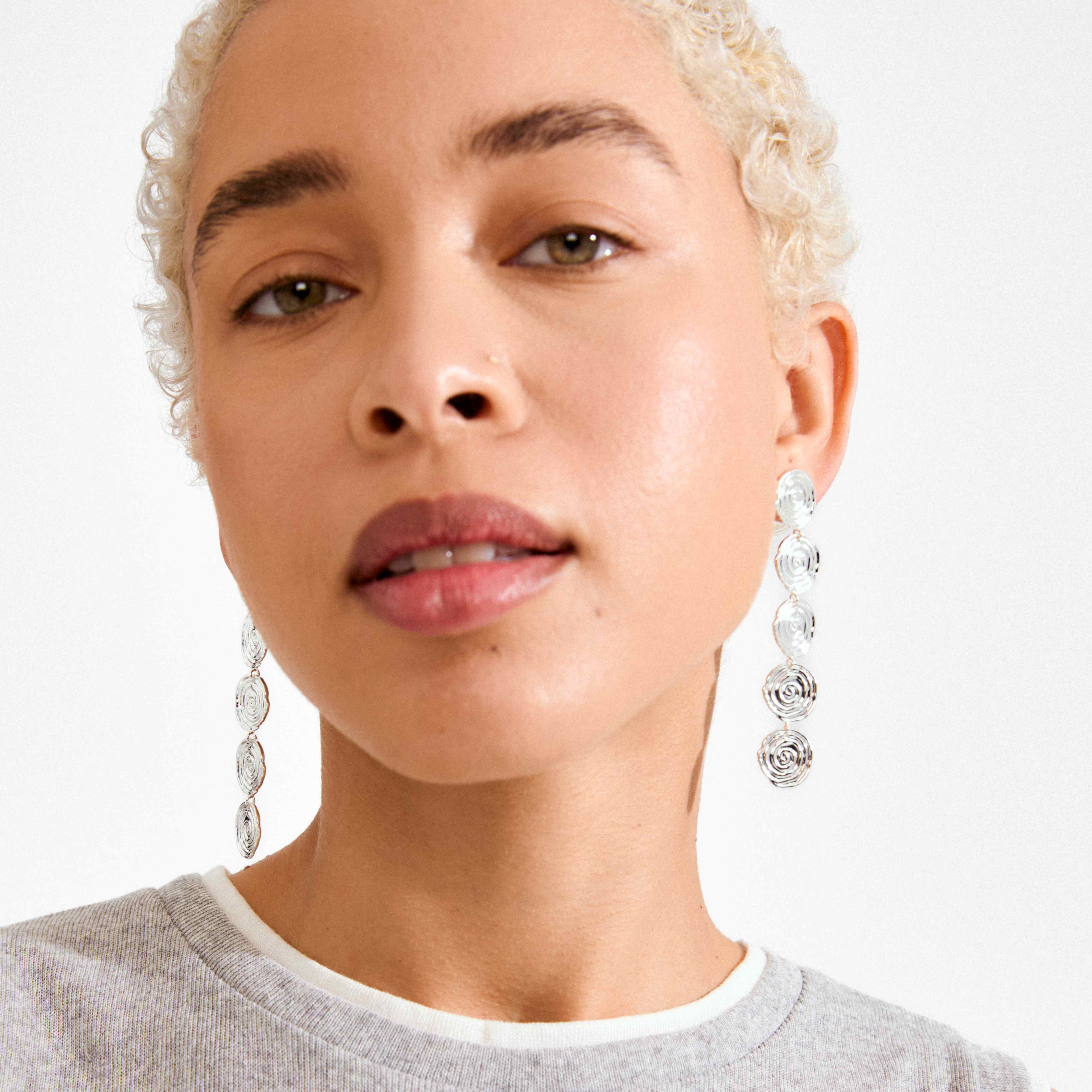 AIR recycled spiral drop earrings - Image 6