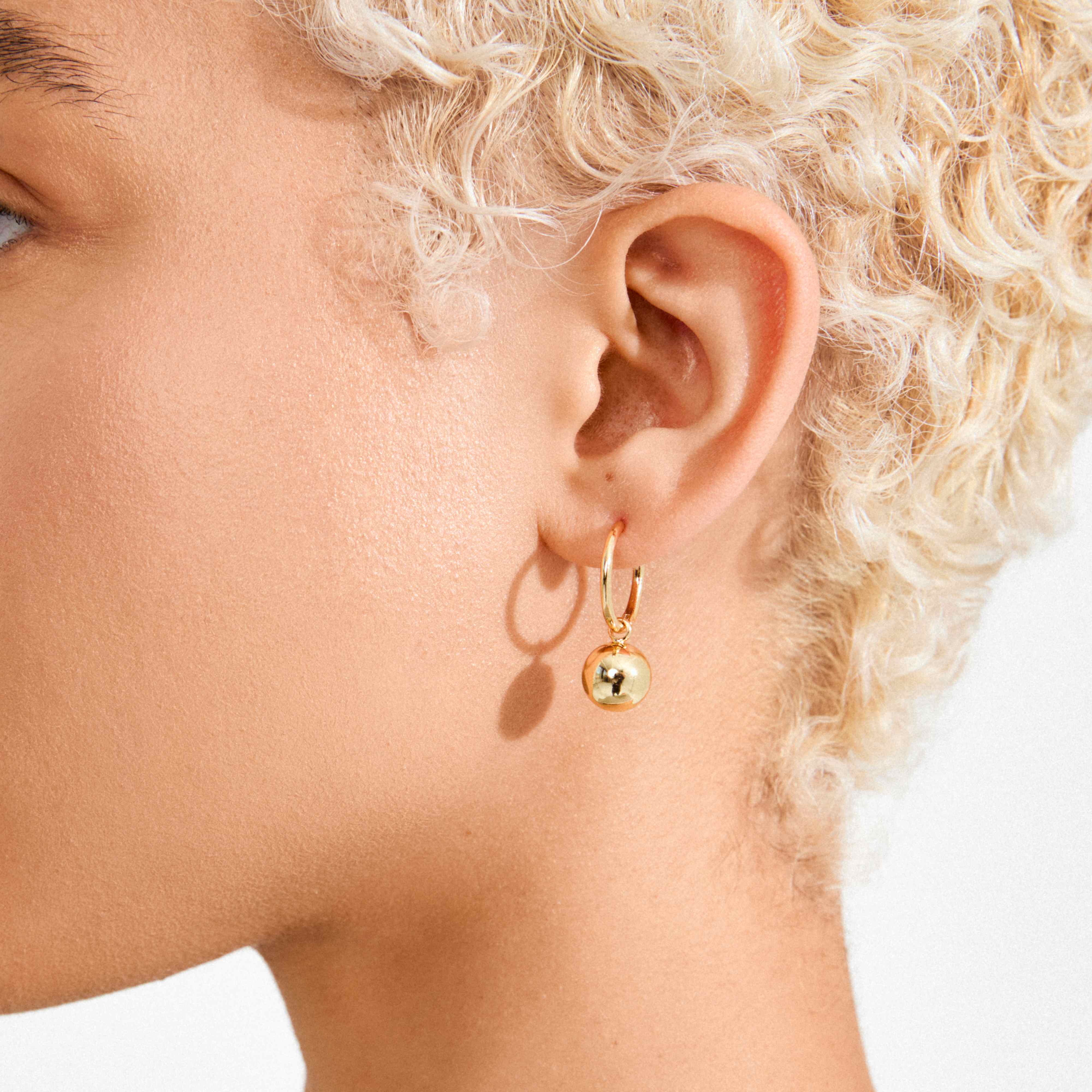 AIR recycled pendant hoop earrings - Image 2