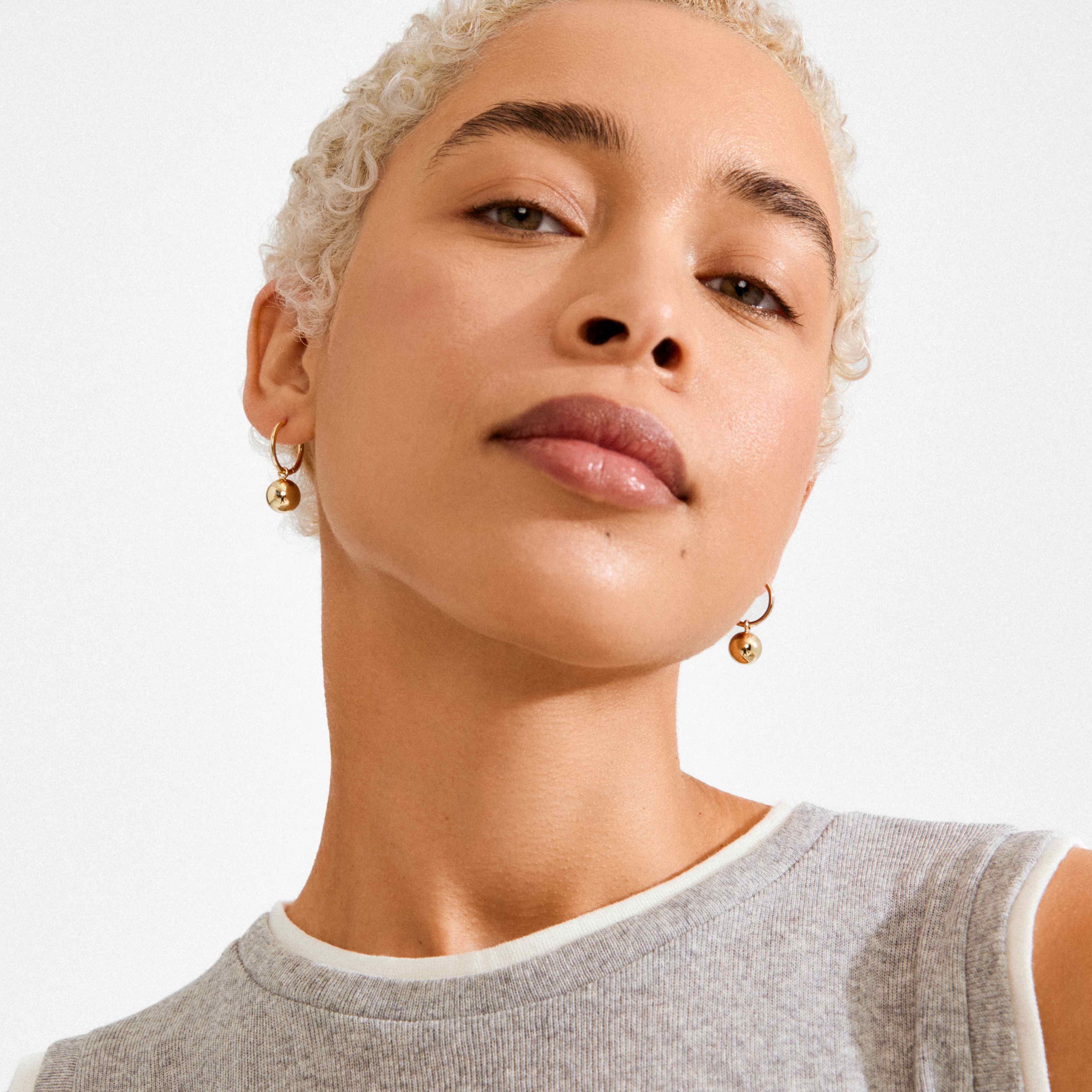 AIR recycled pendant hoop earrings - Image 3