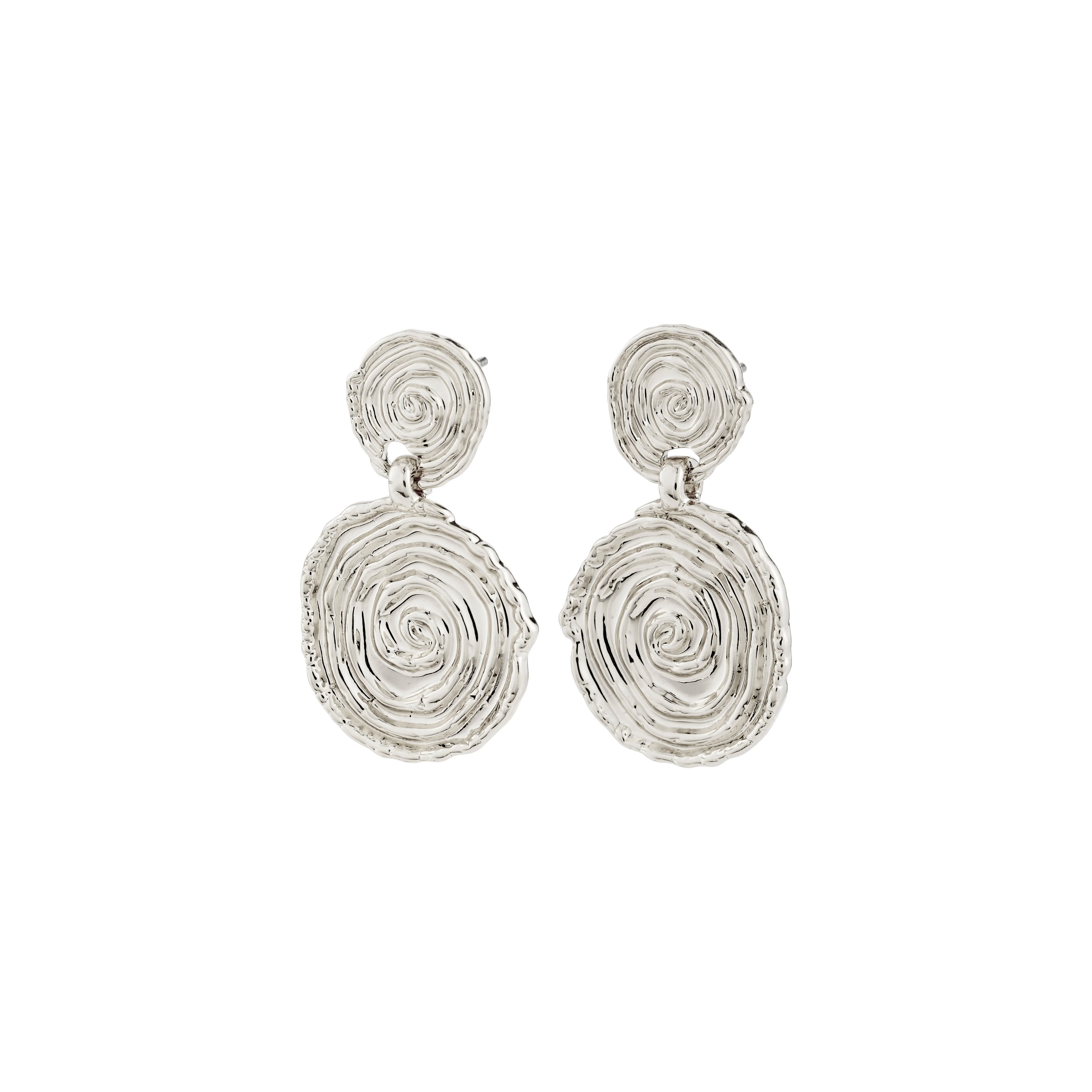 AIR recycled spiral coin pendant earrings - Image 4