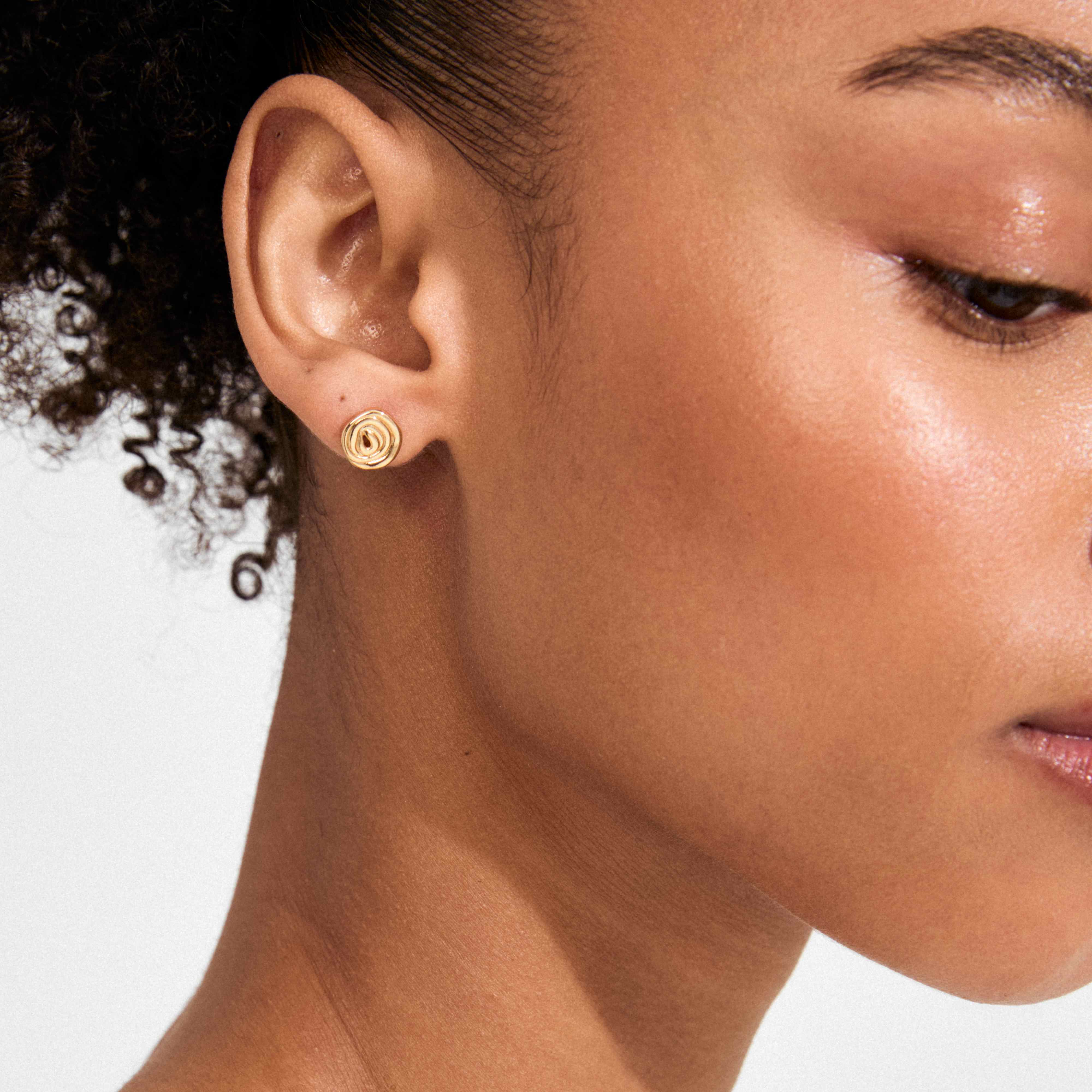 AIR recycled spiral stud earrings - Image 2