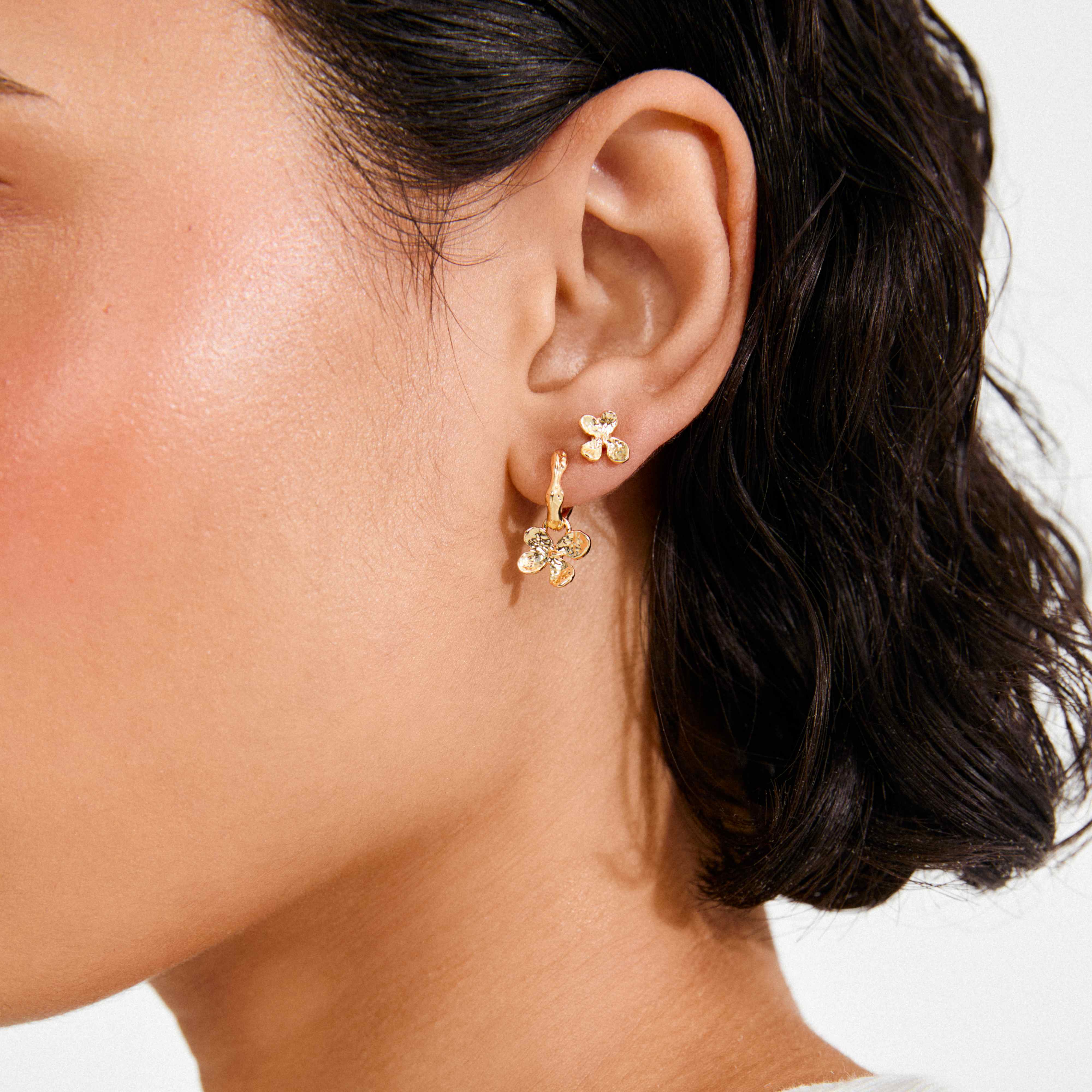 AJANI recycled flower earrings 2-in-1 - Image 2