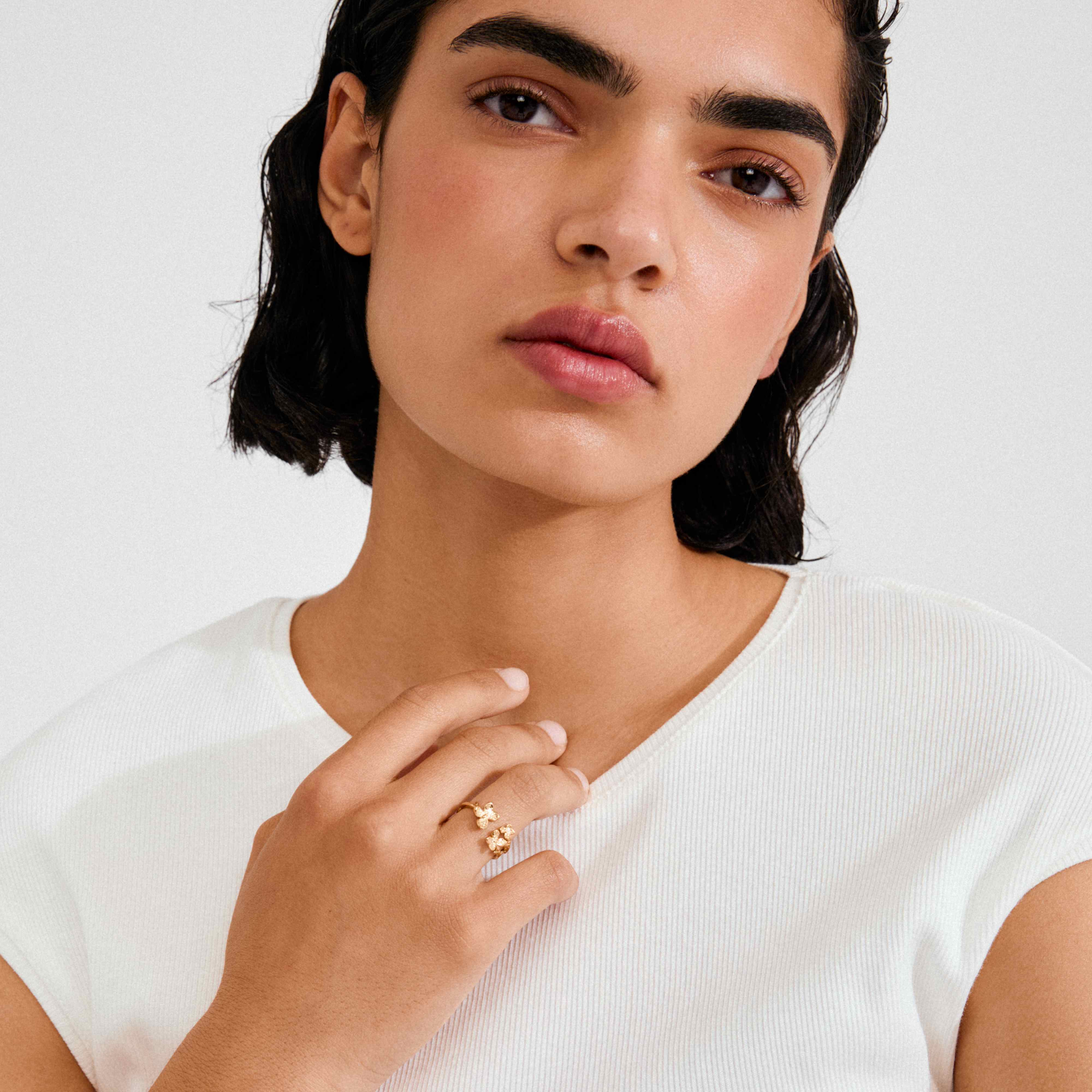 AJANI recycled flower details ring - Image 3
