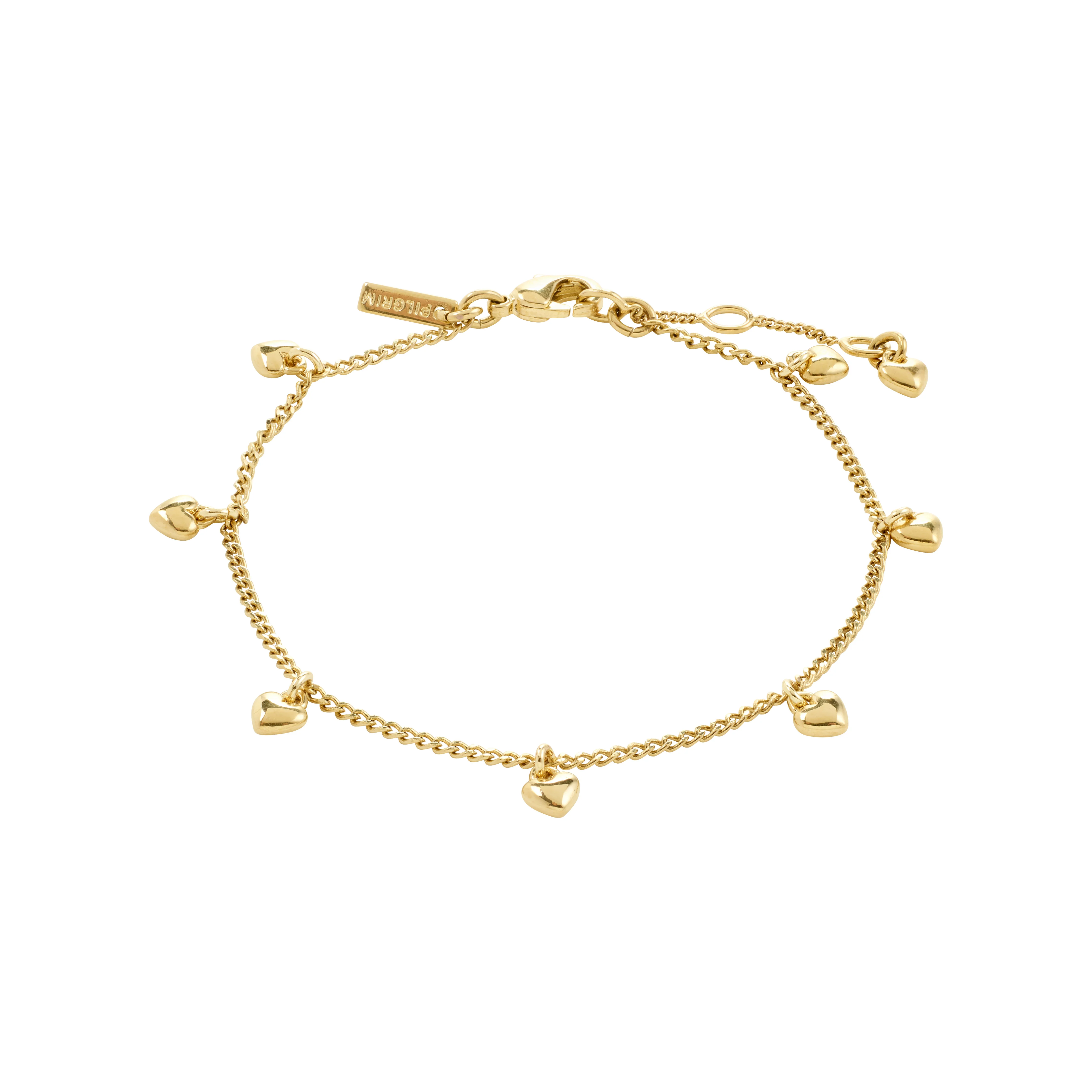 ALAIA recycled heart pendants bracelet