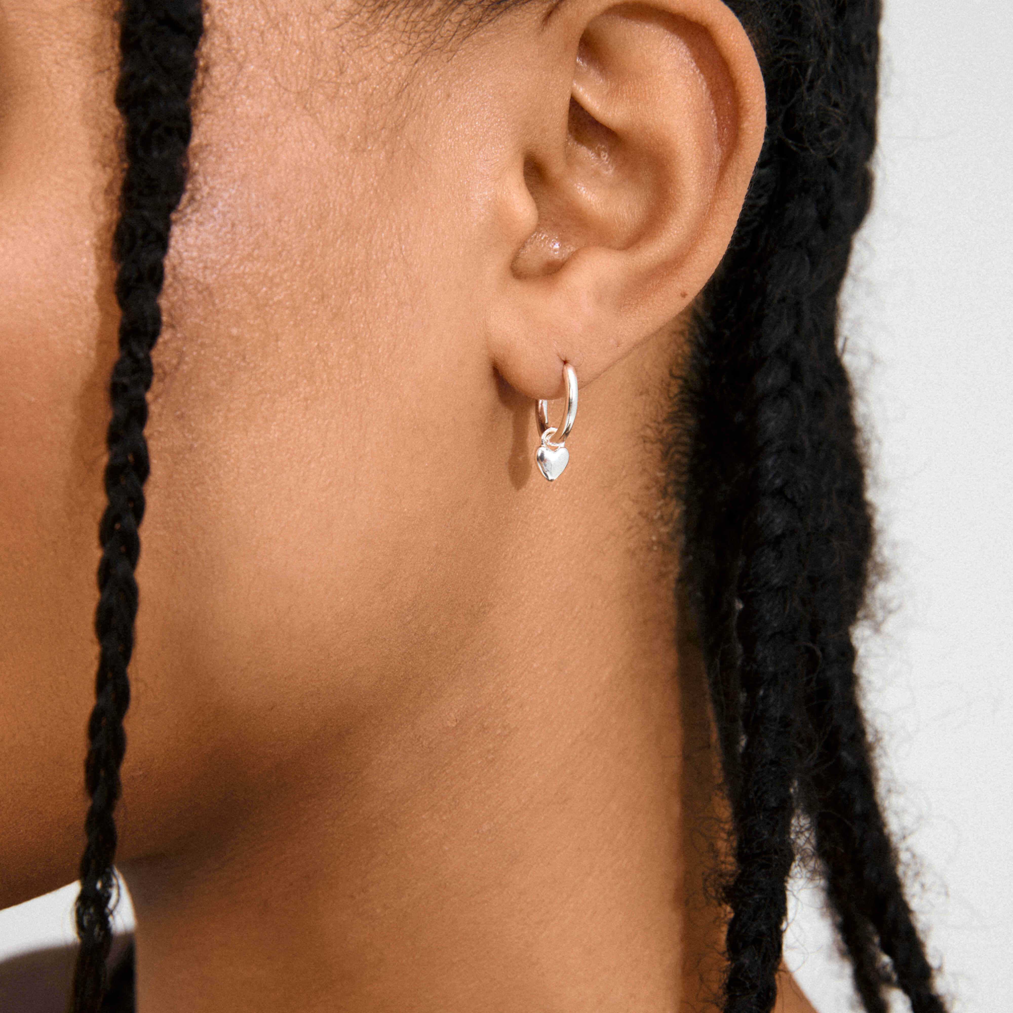 ALAIA recycled tiny heart pendant earrings - Image 6
