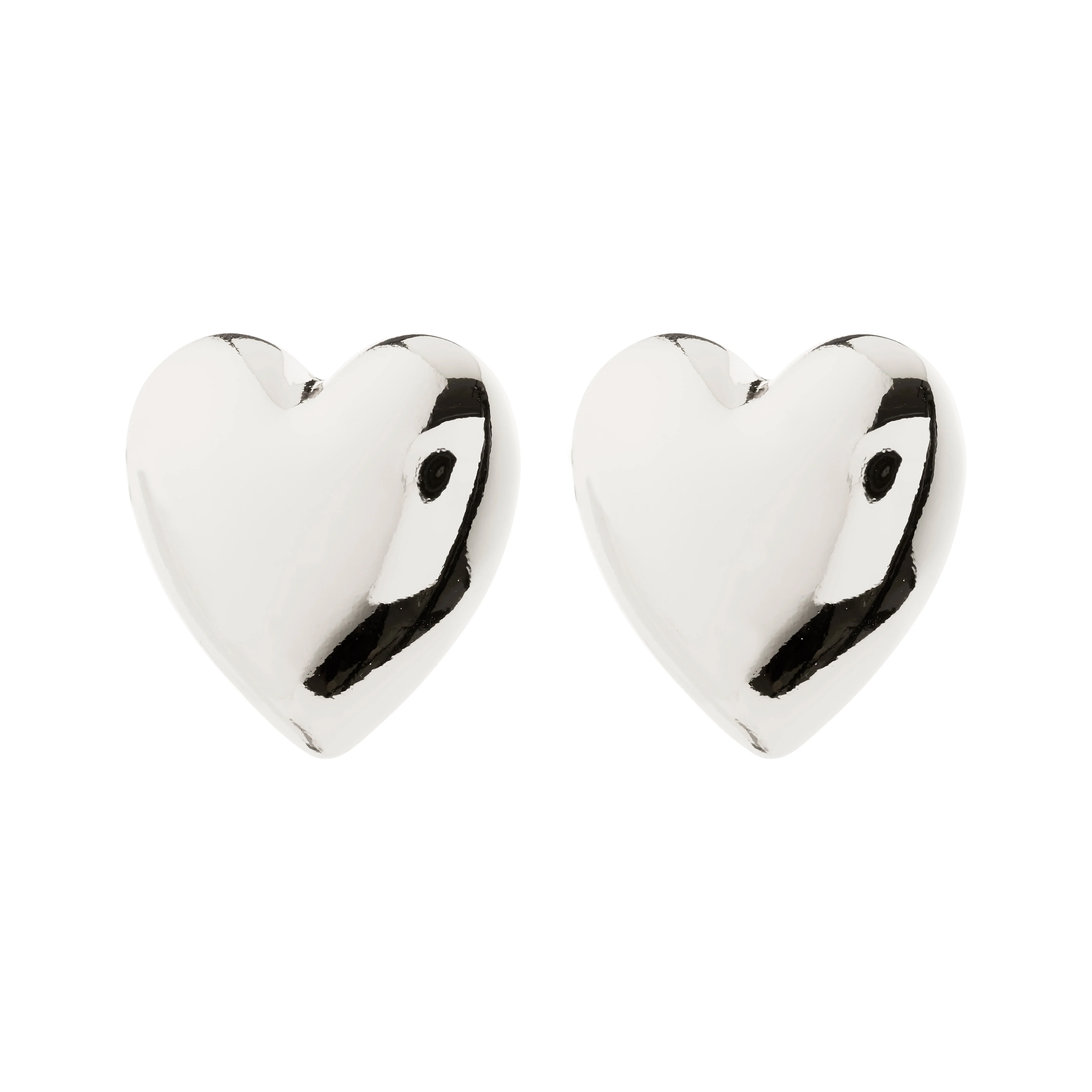 ANNEMETTE Recycled Chunky Heart Earrings - Image 4