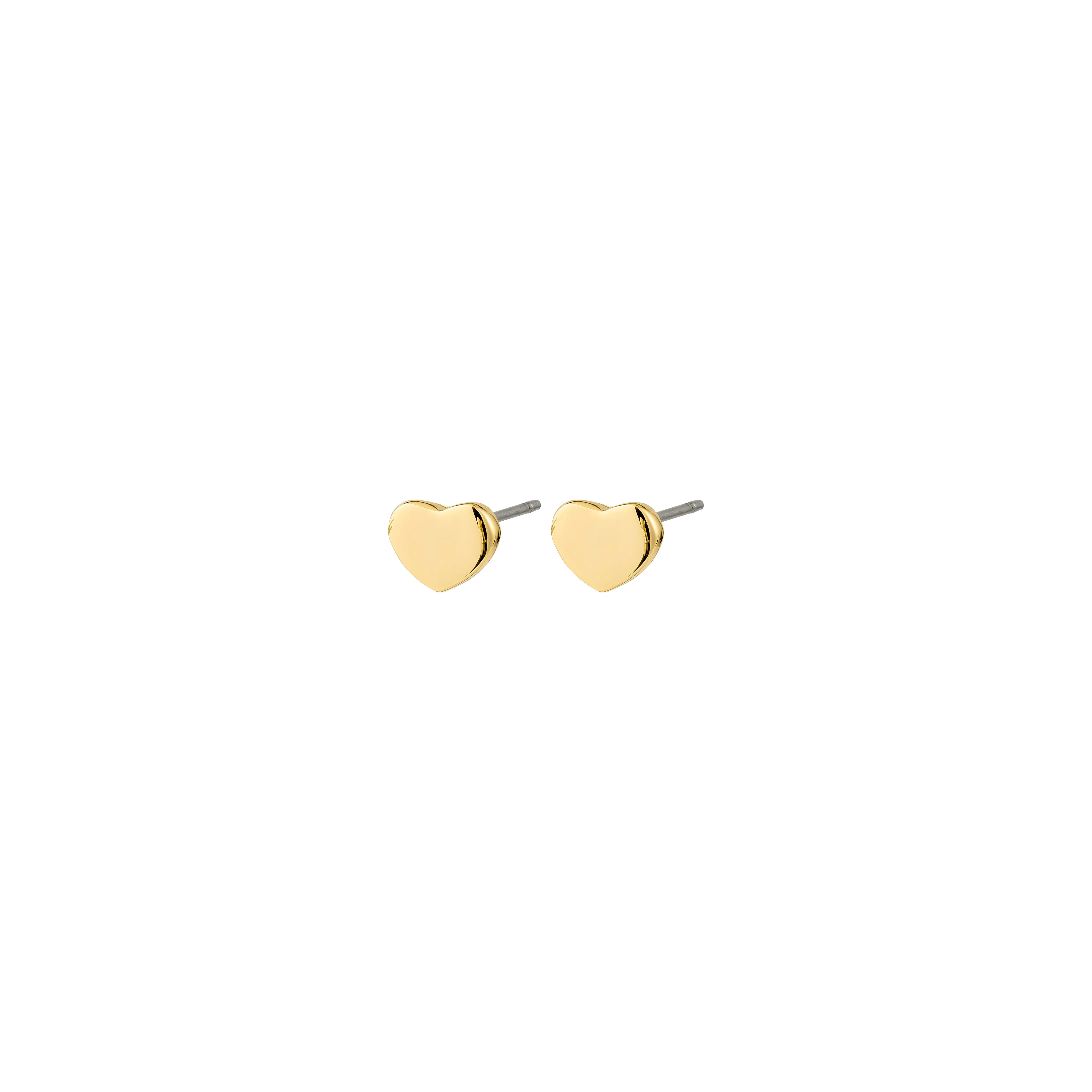 ARIN recycled flat heart stud earrings