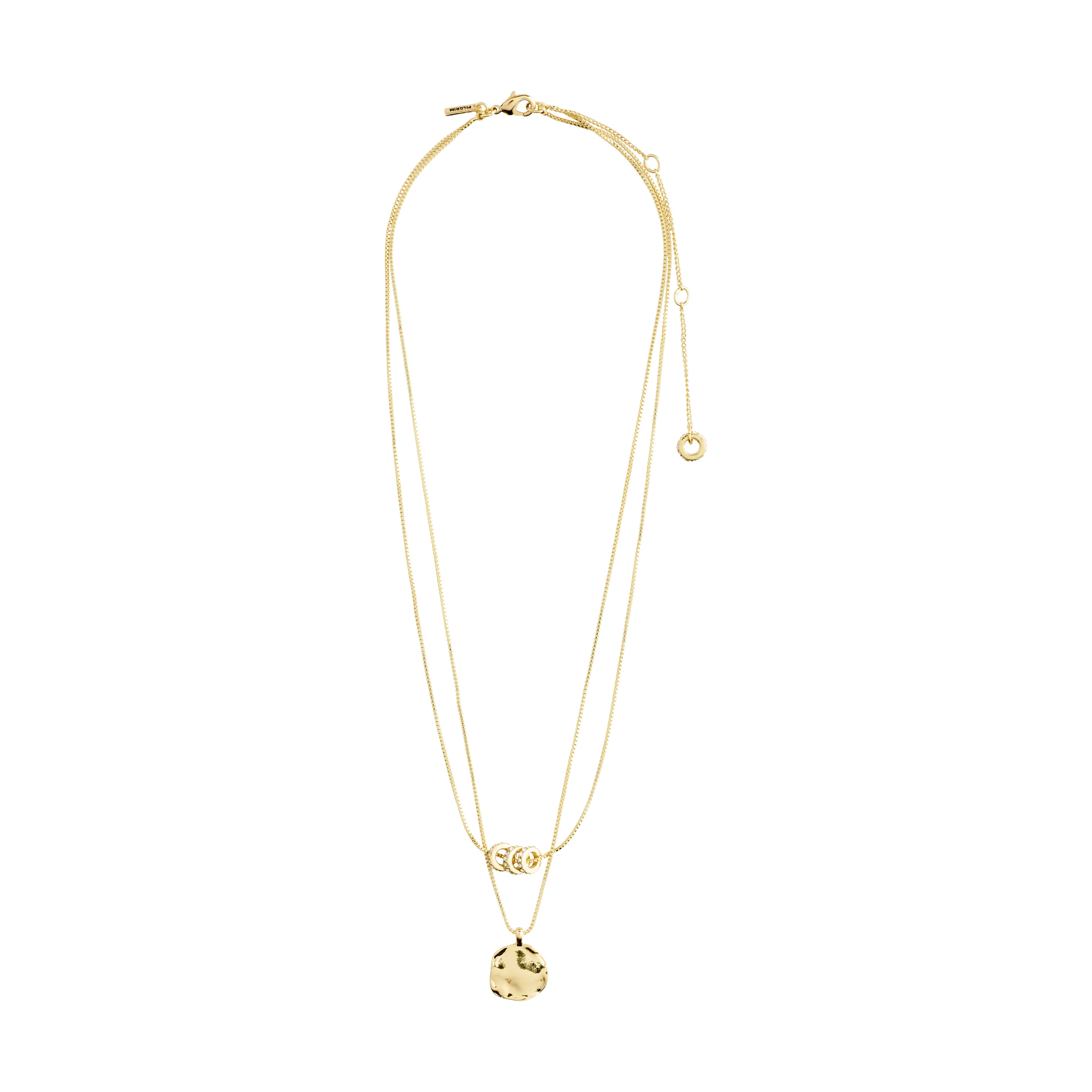 AYO recycled necklace with coin & crystal - Image 2