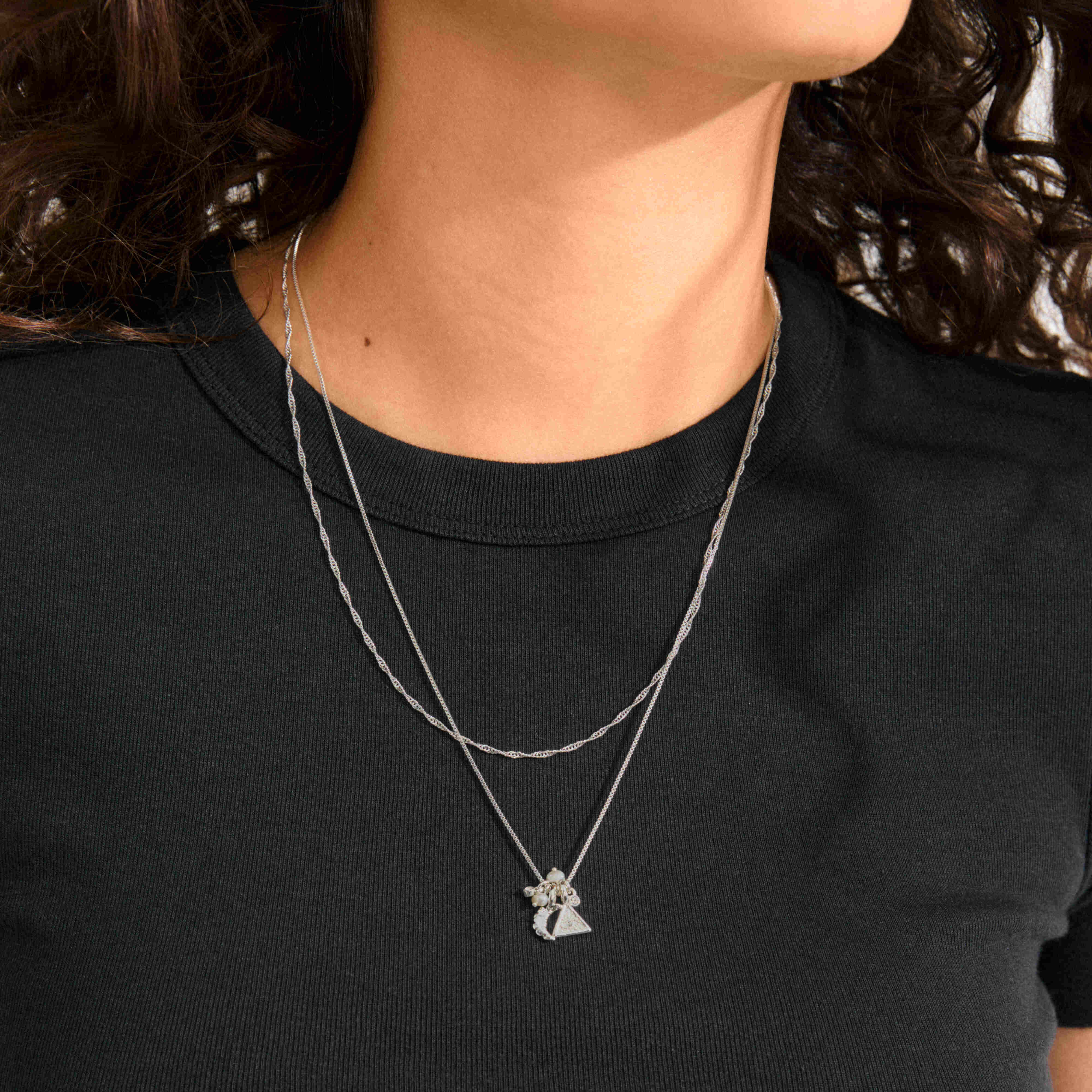 BETWEEN recycled tiny pendants necklace 2-in-1 - Image 8