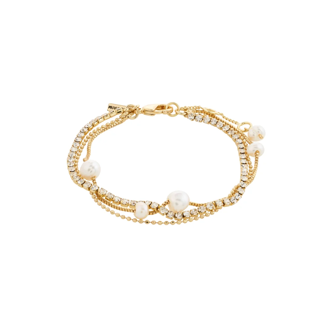 BREEZE recycled pearl & crystal bracelet
