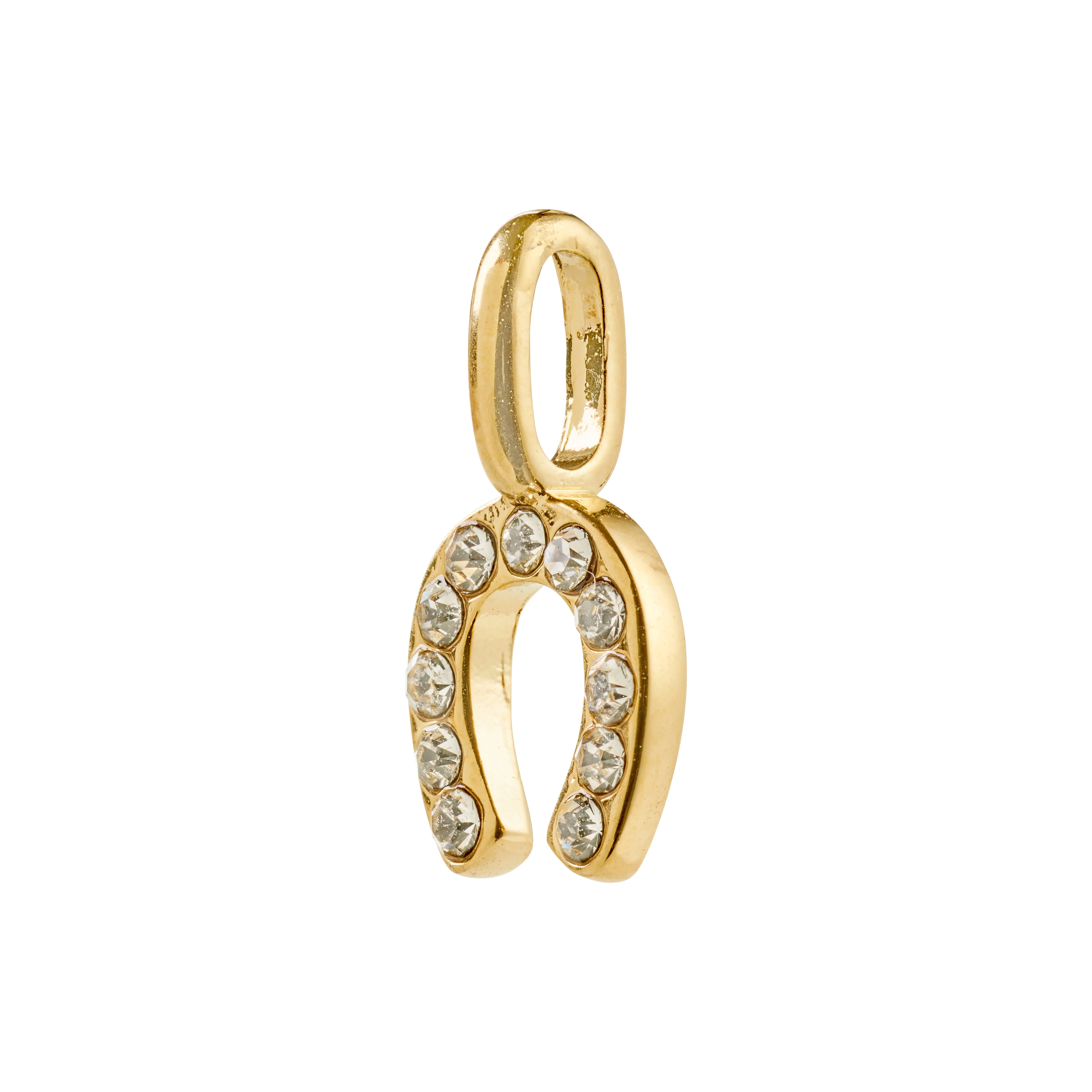 CHARM recycled mini crystal horseshoe pendant