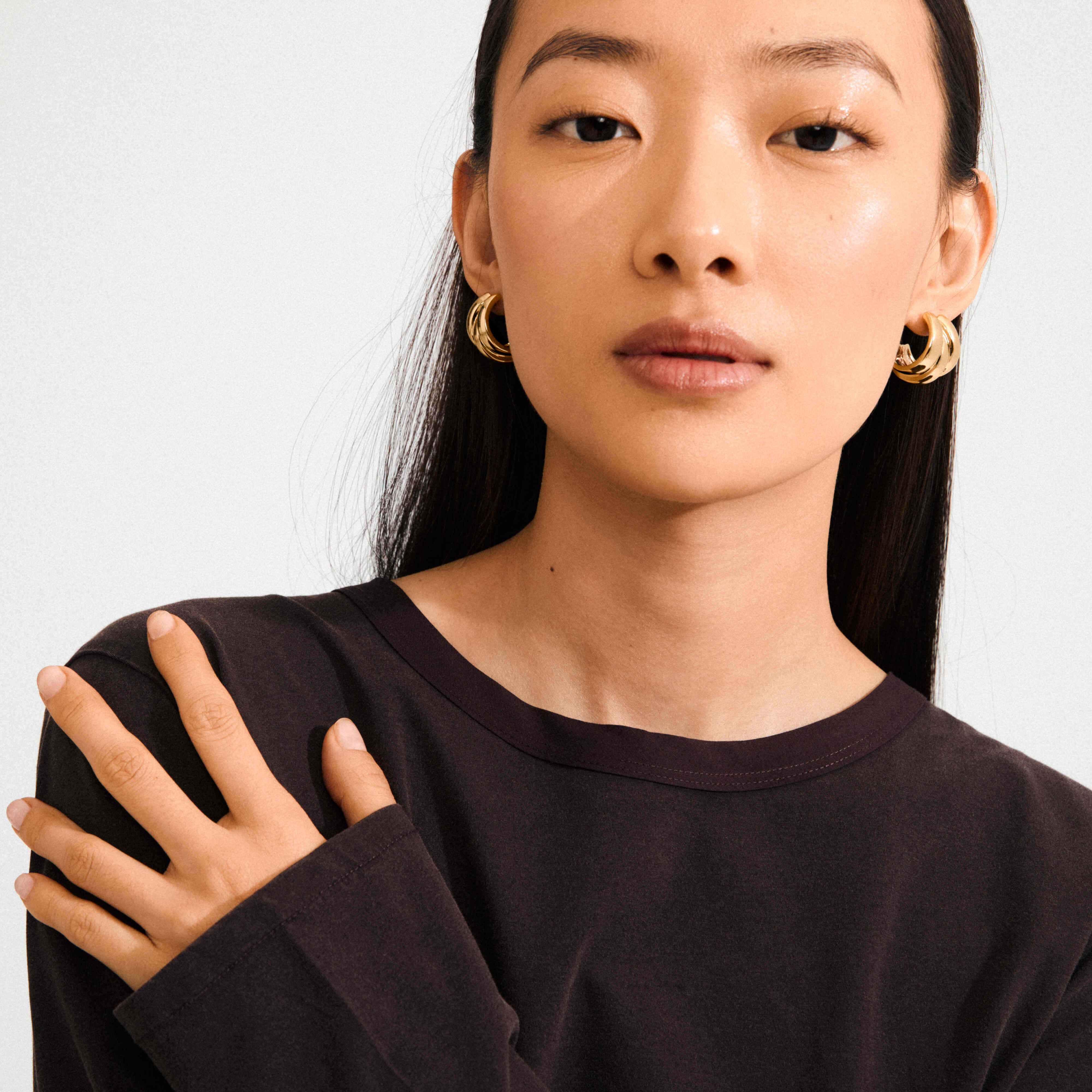 DAMIA recycled half-hoop earrings - Image 3
