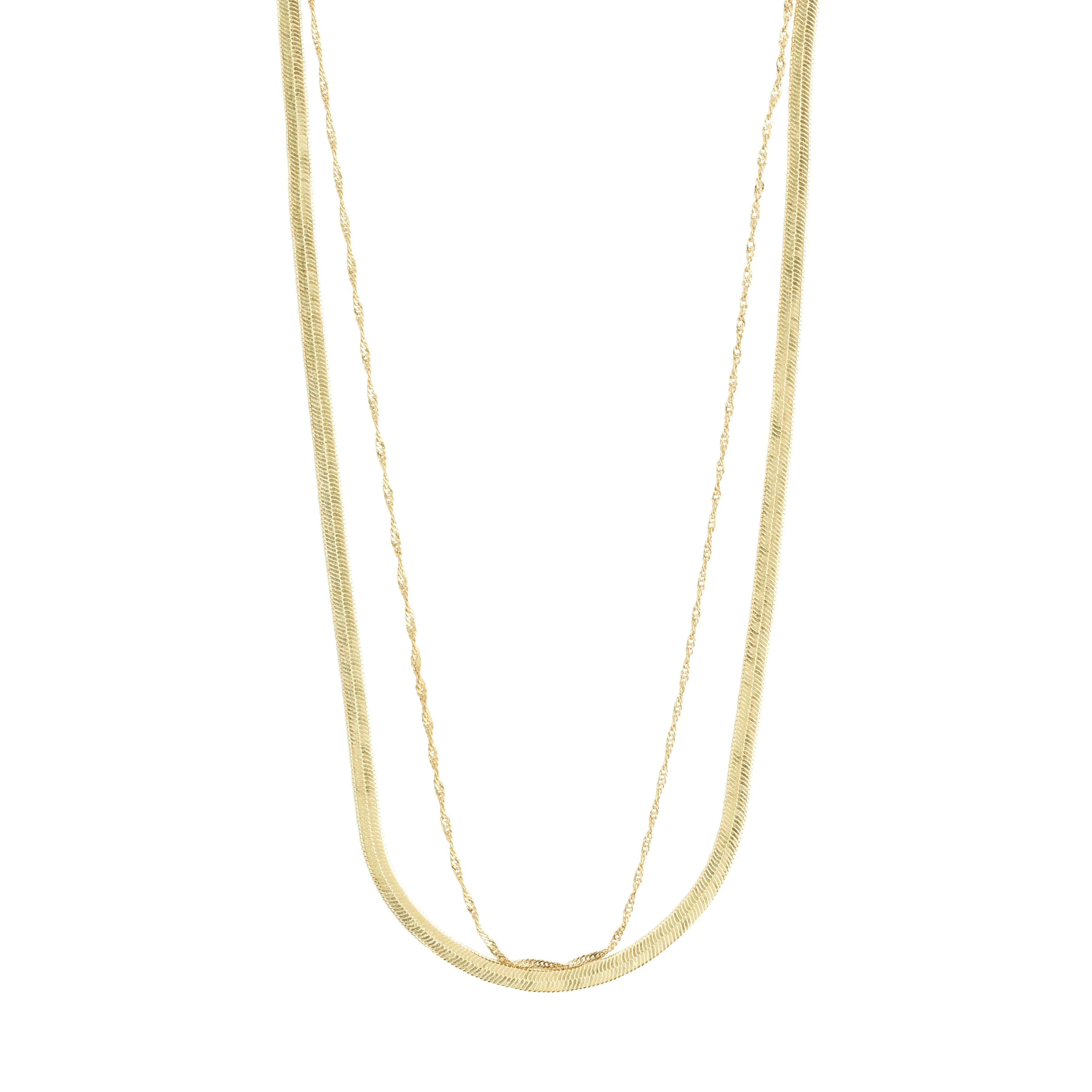 EA recycled chain necklace 2-in-1