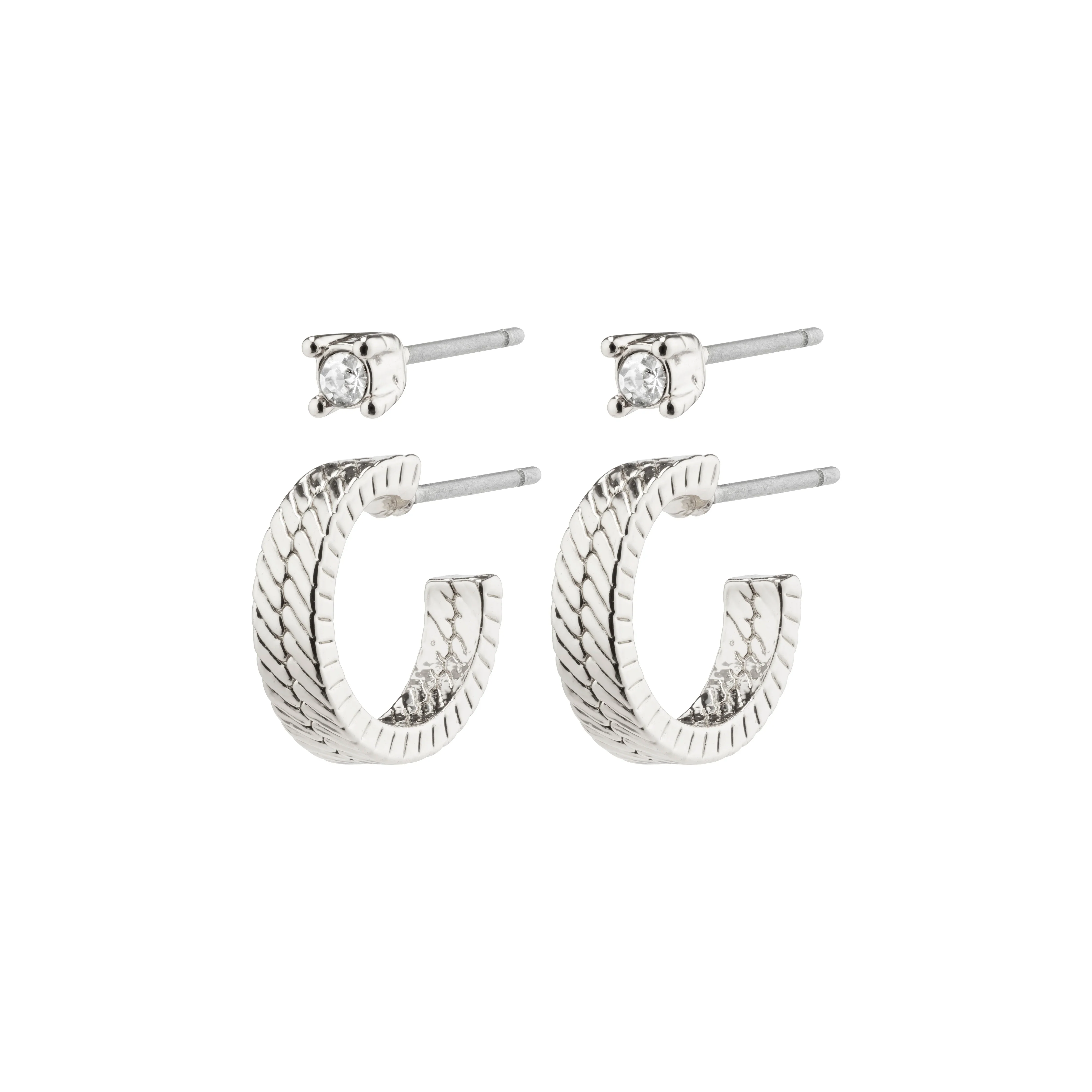 EA recycled hoops & stud earrings 2-in-1 - Image 2