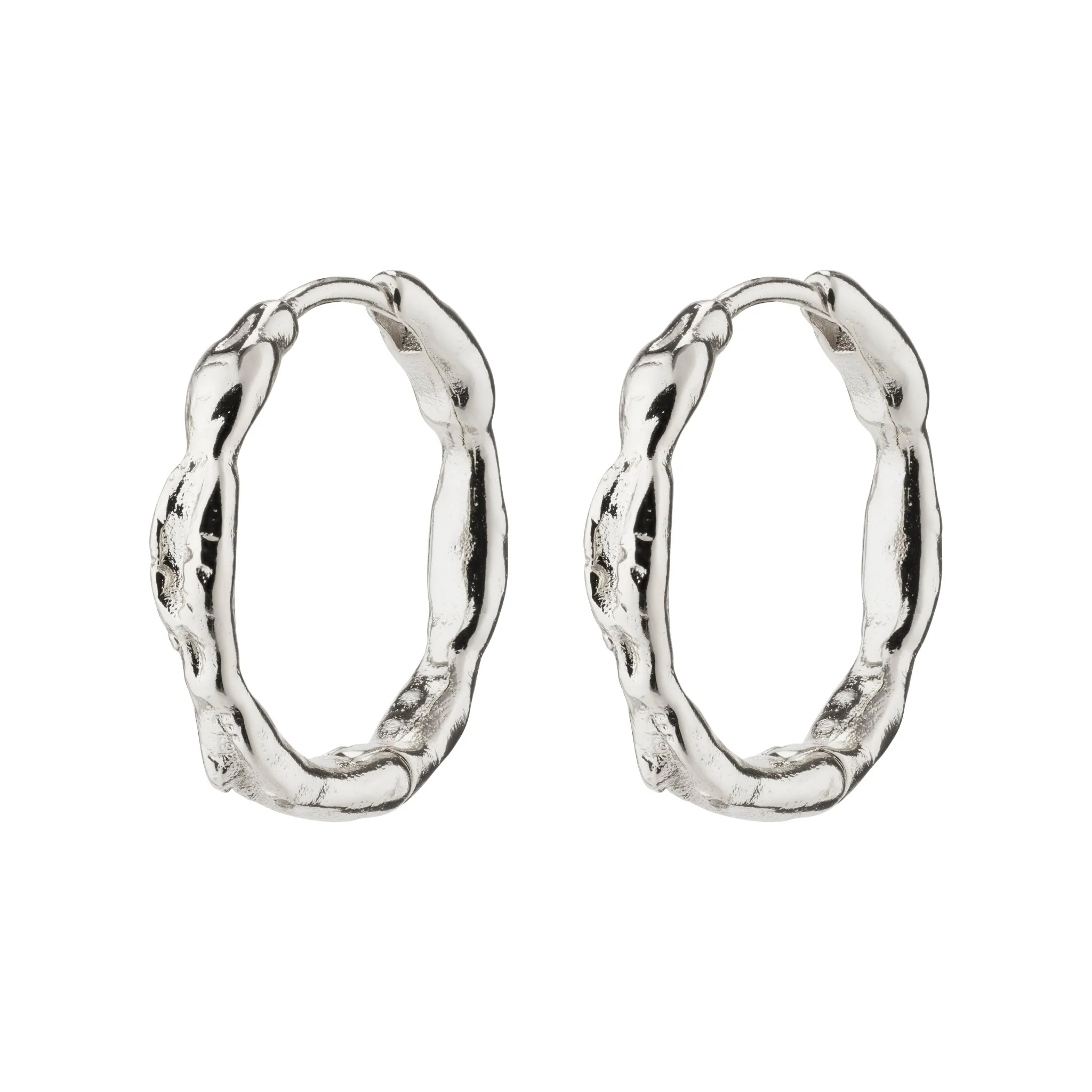 Eddy Recycled Organic Shaped Medium Hoops 18mm - Image 3