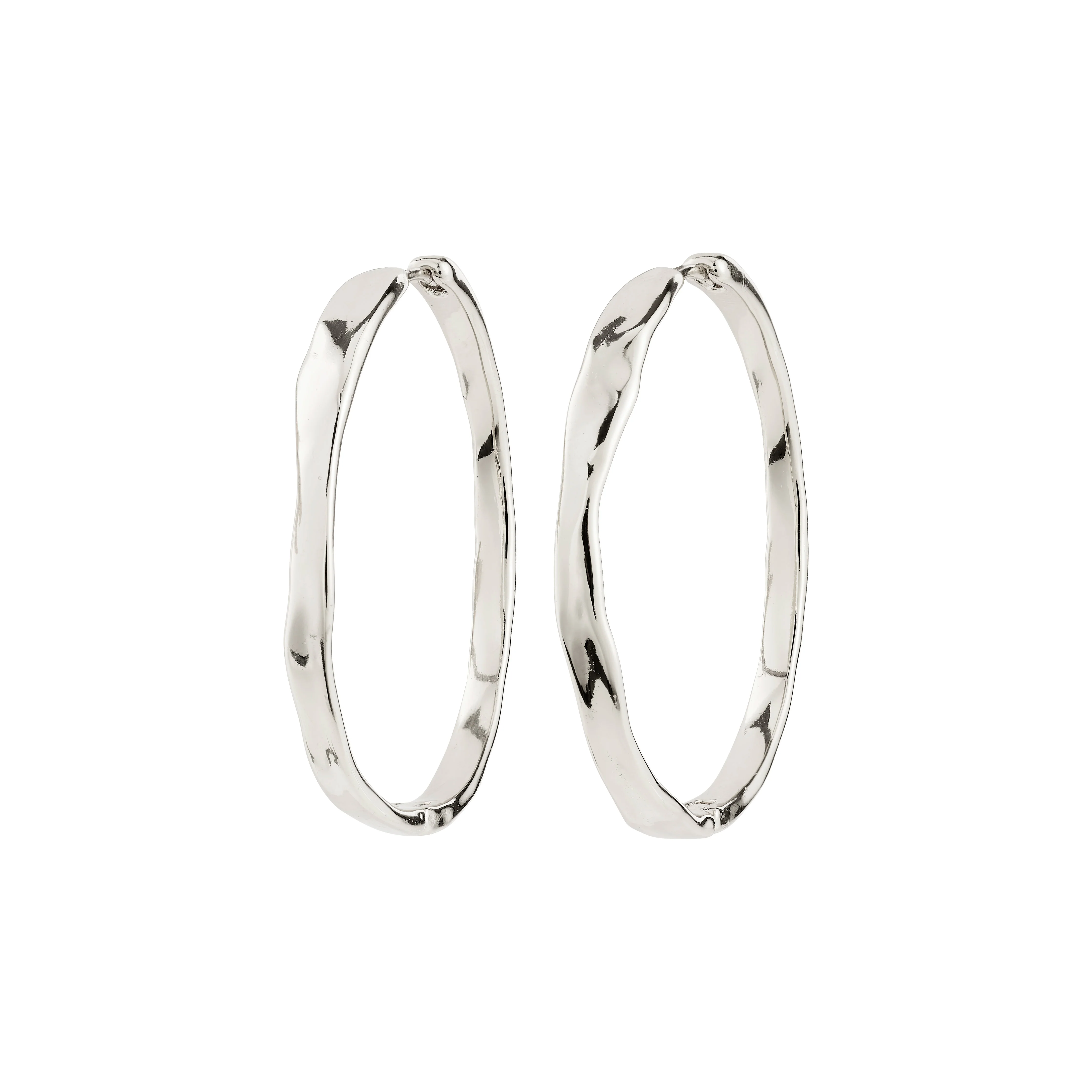 EMBER recycled slim hoop earrings - Image 4