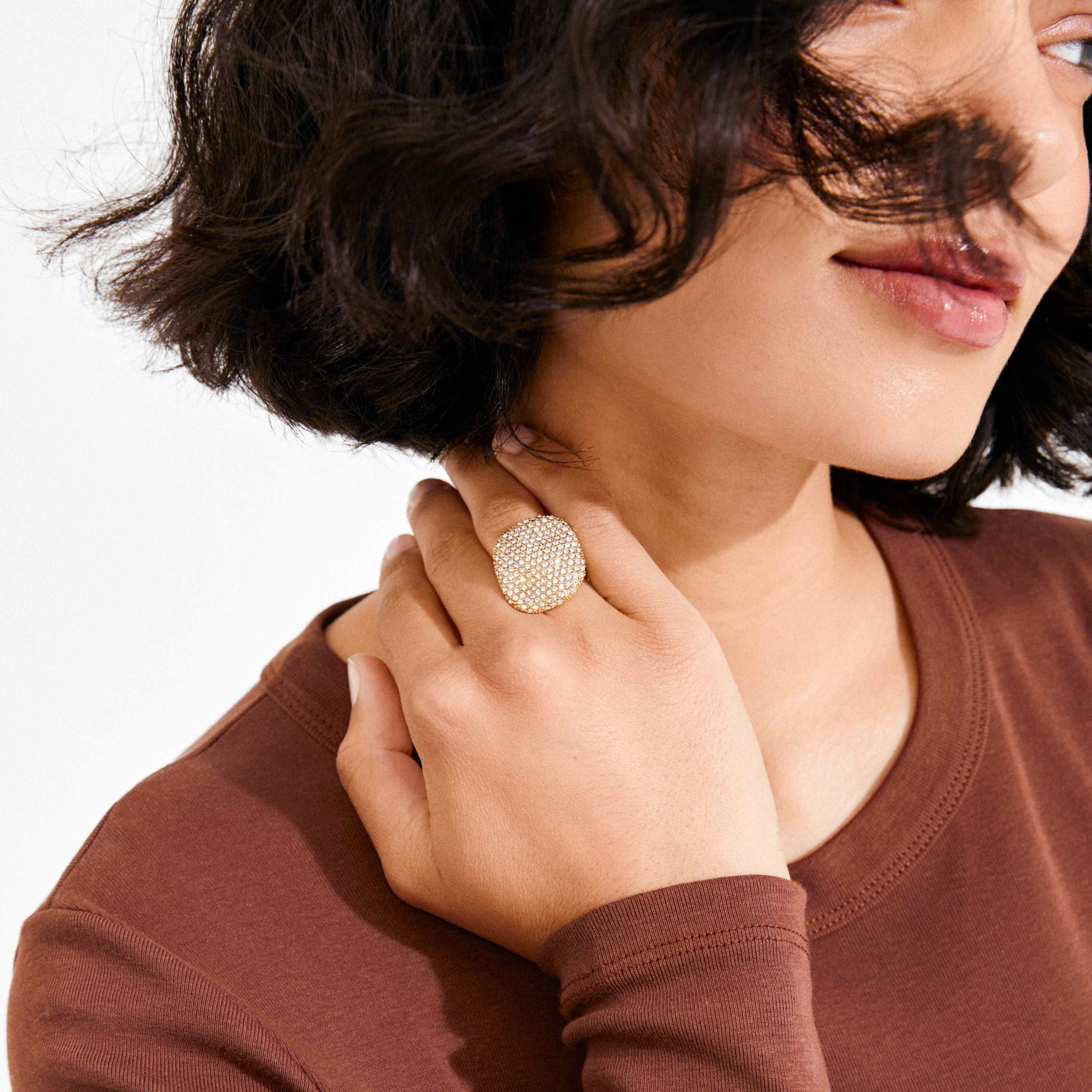 EMBER recycled crystal chunky ring - Image 2