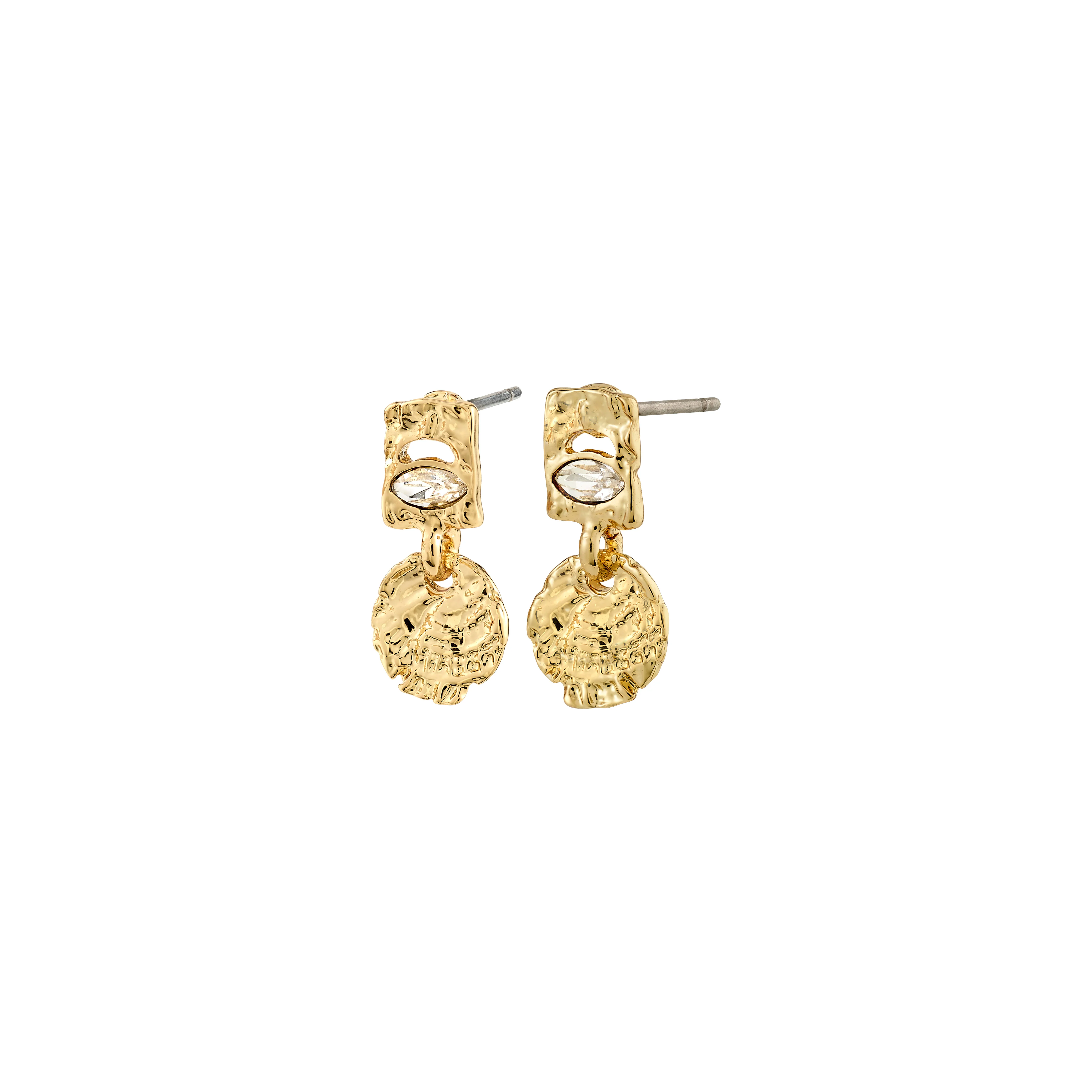 FIRE recycled crystal pendant earrings