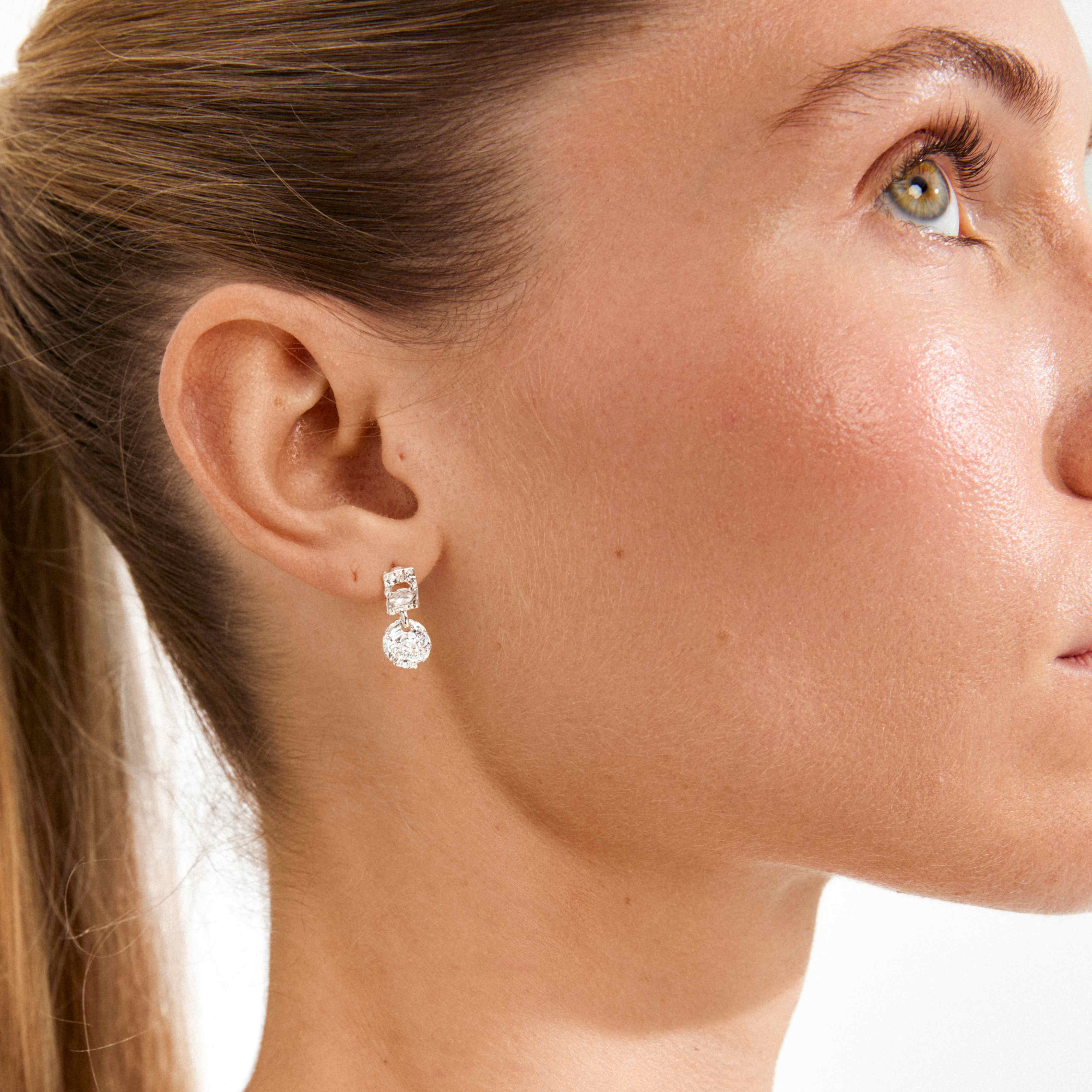 FIRE recycled crystal pendant earrings - Image 5