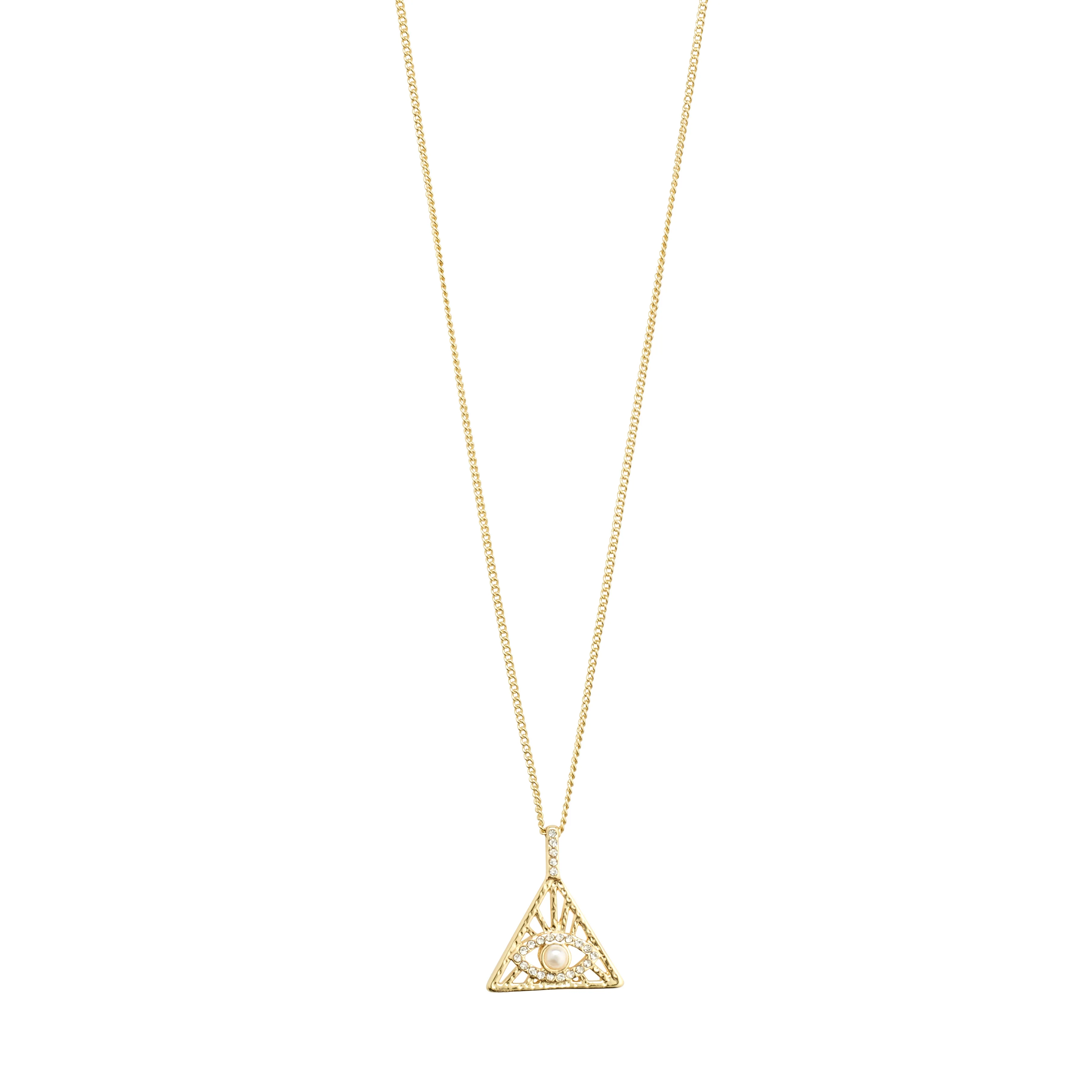 FOCUS Recycled Evil Eye Triangle Necklace