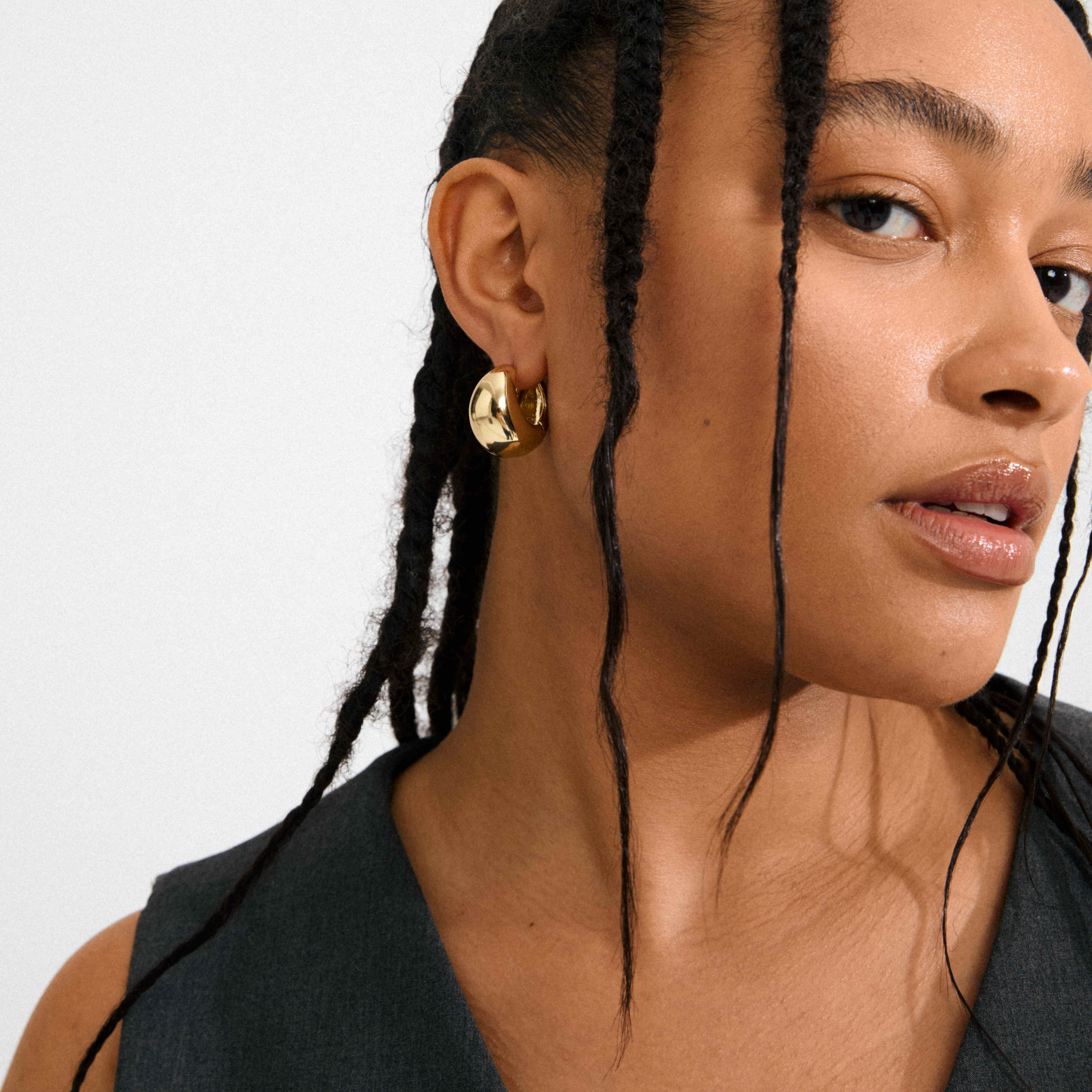 FREE recycled chunky hoop earrings - Image 2