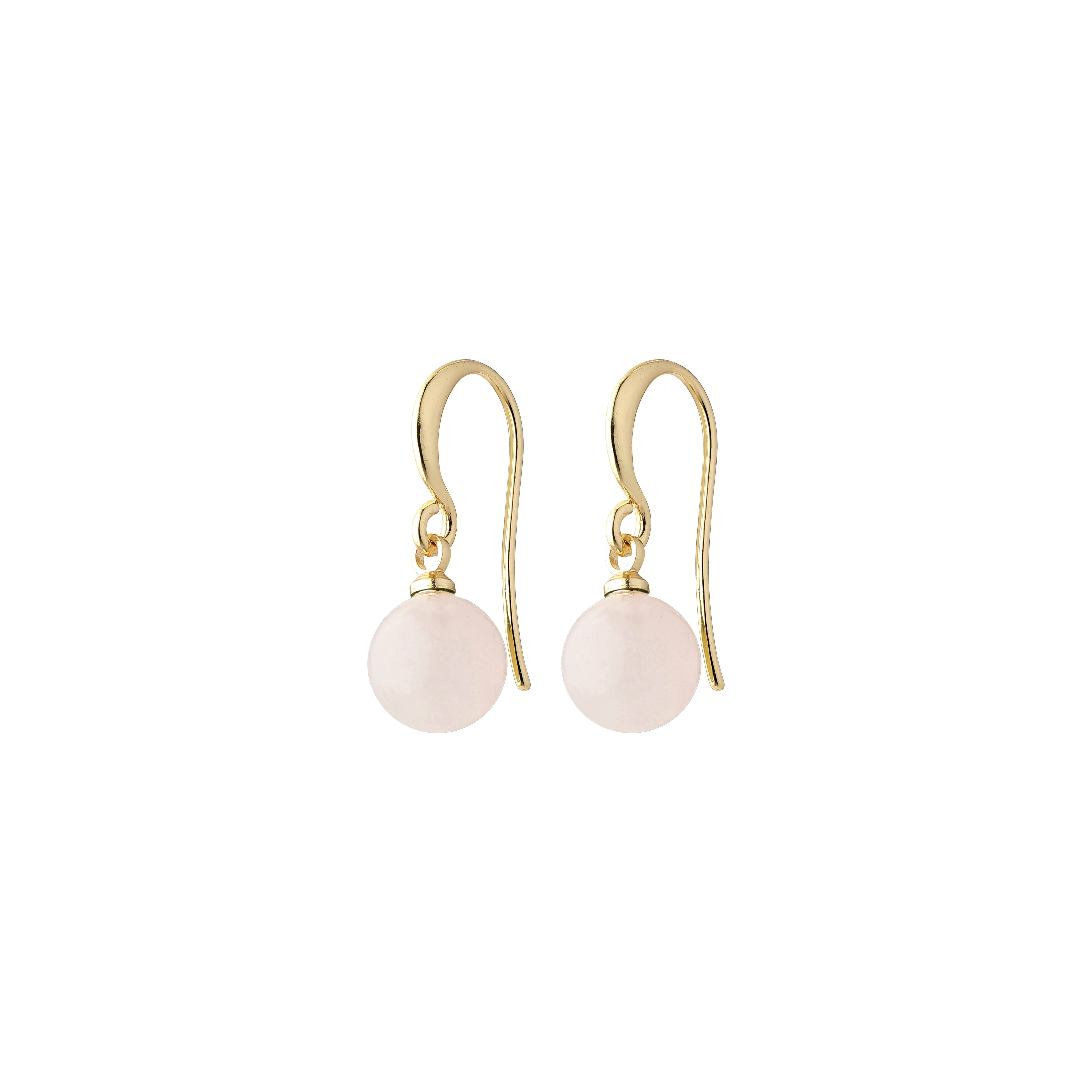 GOLDIE pink glass beads earrings