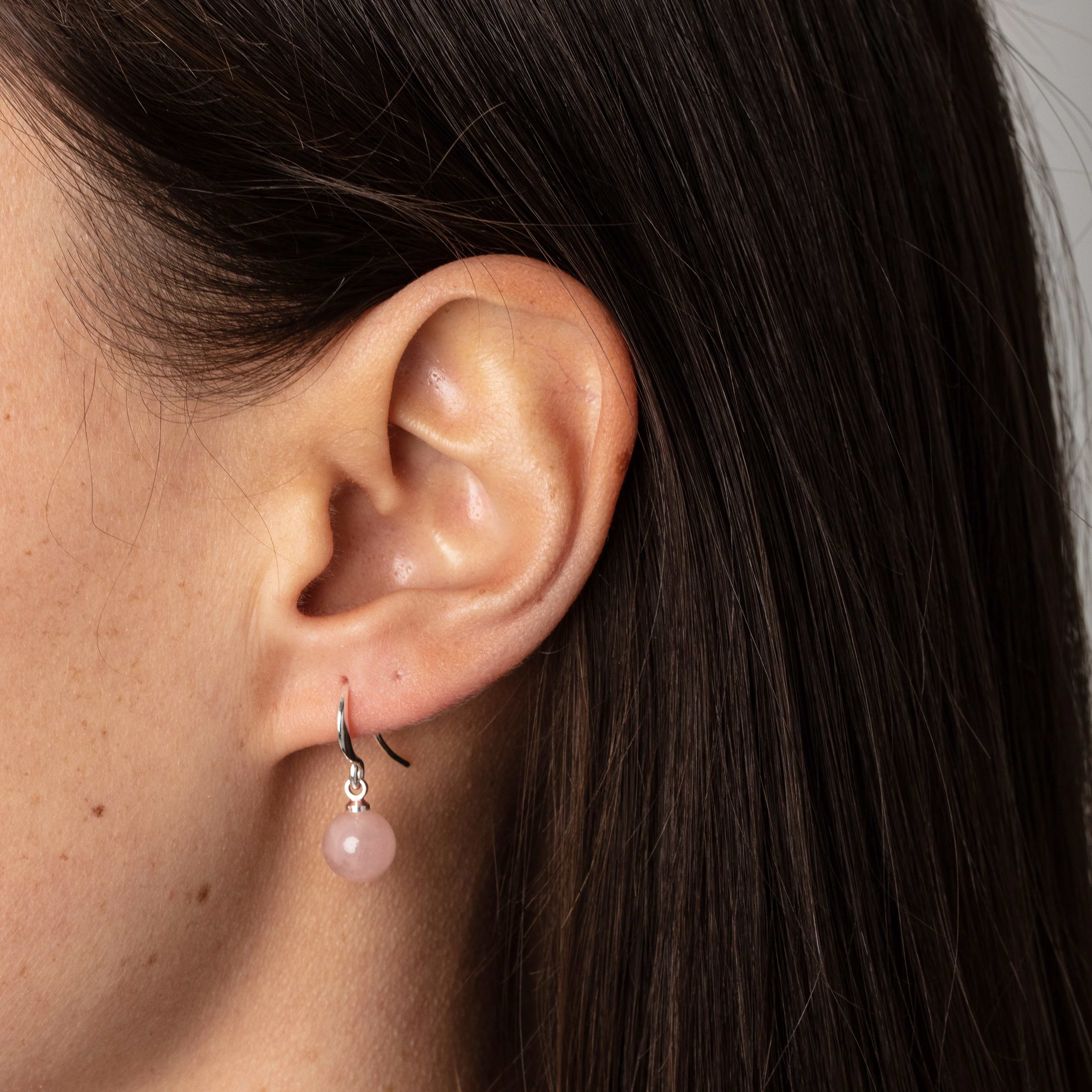 GOLDIE pink glass beads earrings - Image 5