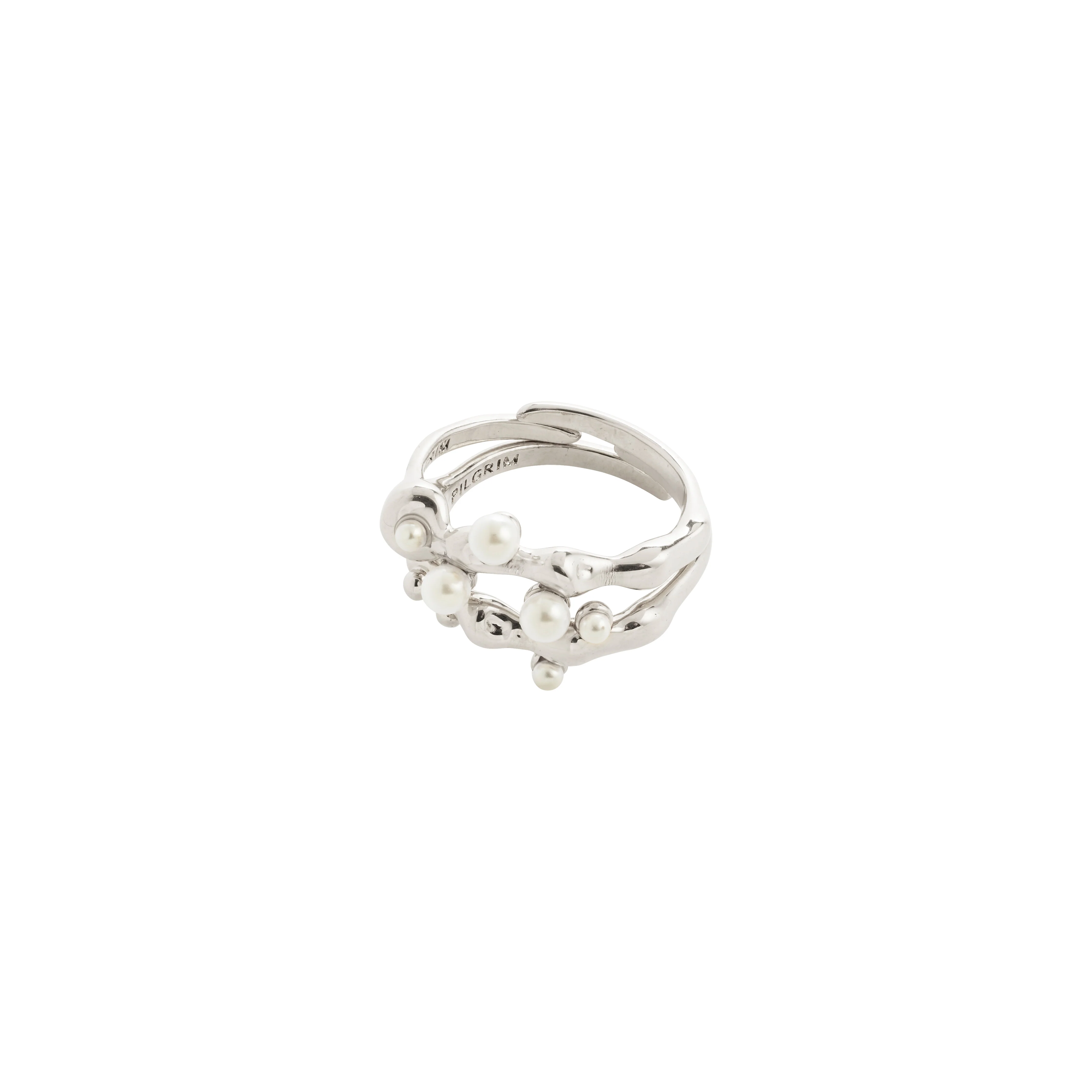 HADLEY recycled pearl rings 2-in-1 set - Image 4