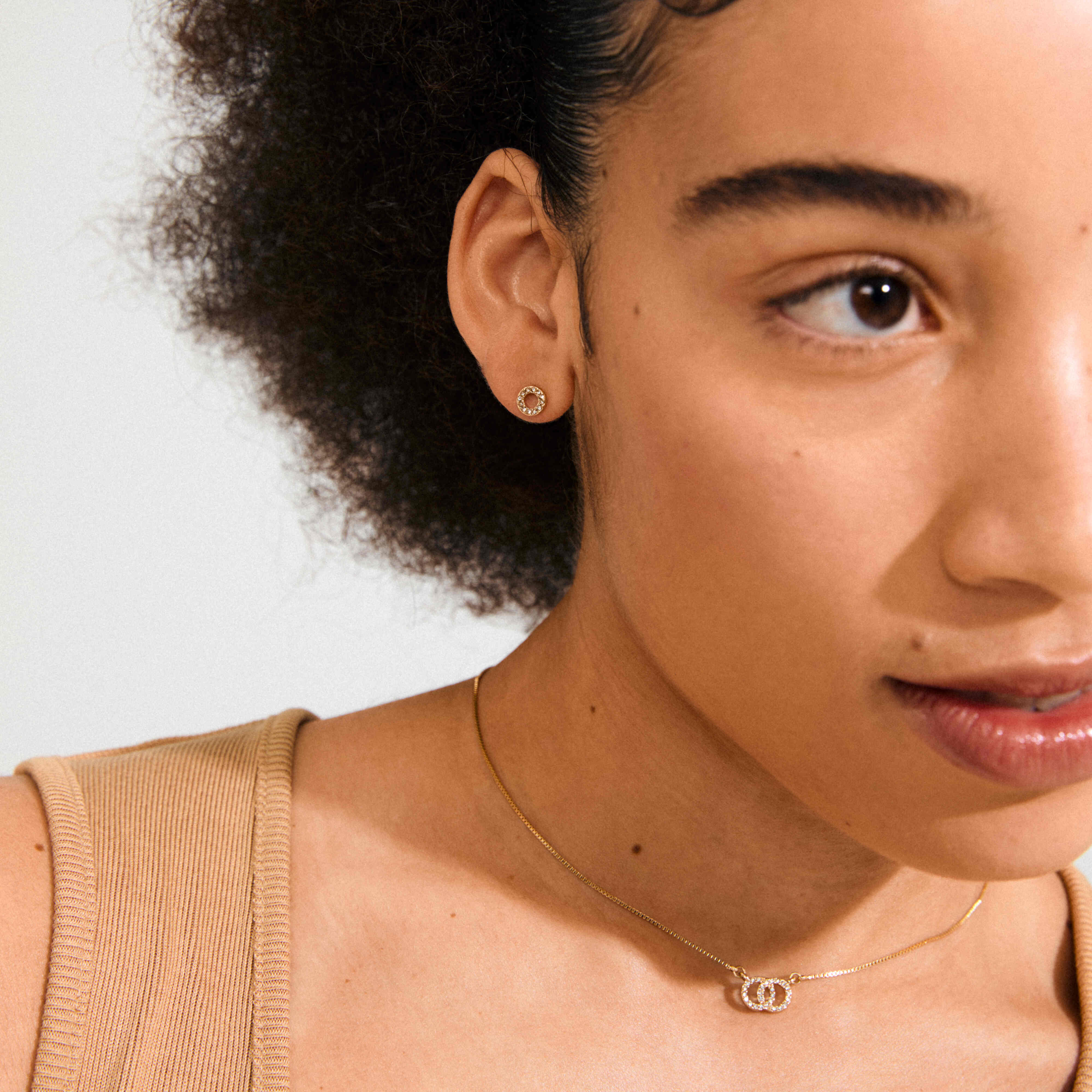 HARLAN recycled crystal necklace & earrings set - Image 2