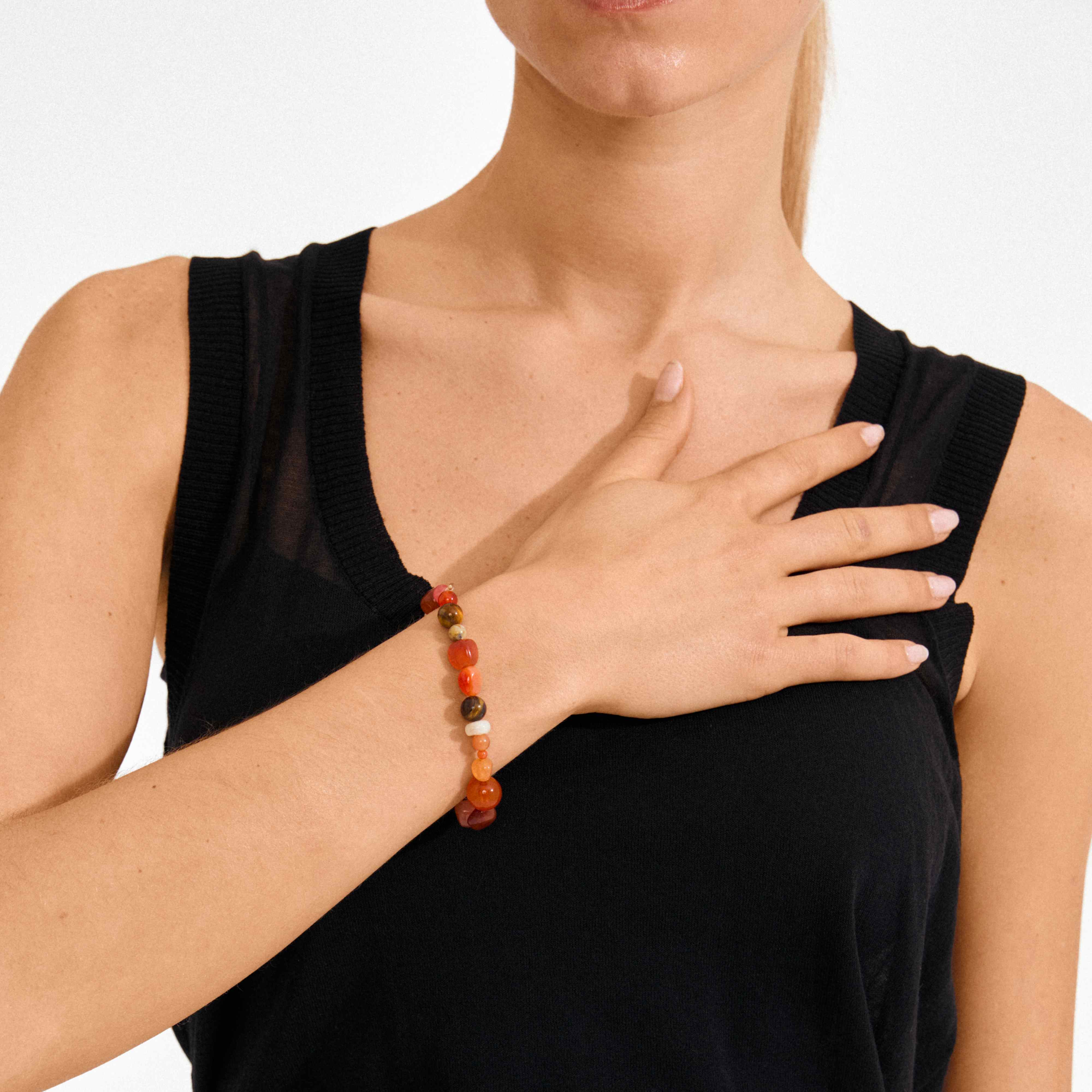 IRIS semi-precious stones bracelet red - Image 2