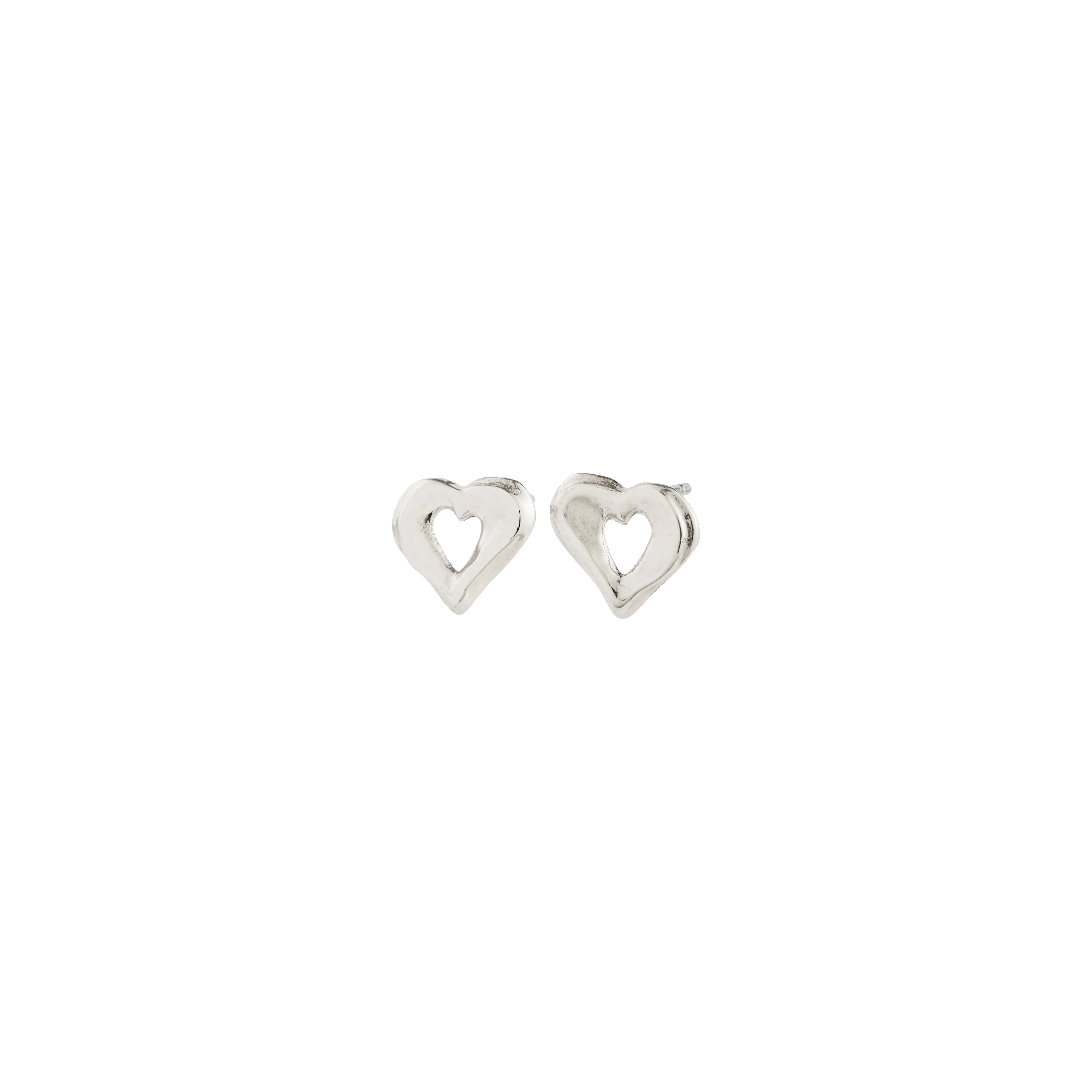IRIS recycled heart stud earrings - Image 4