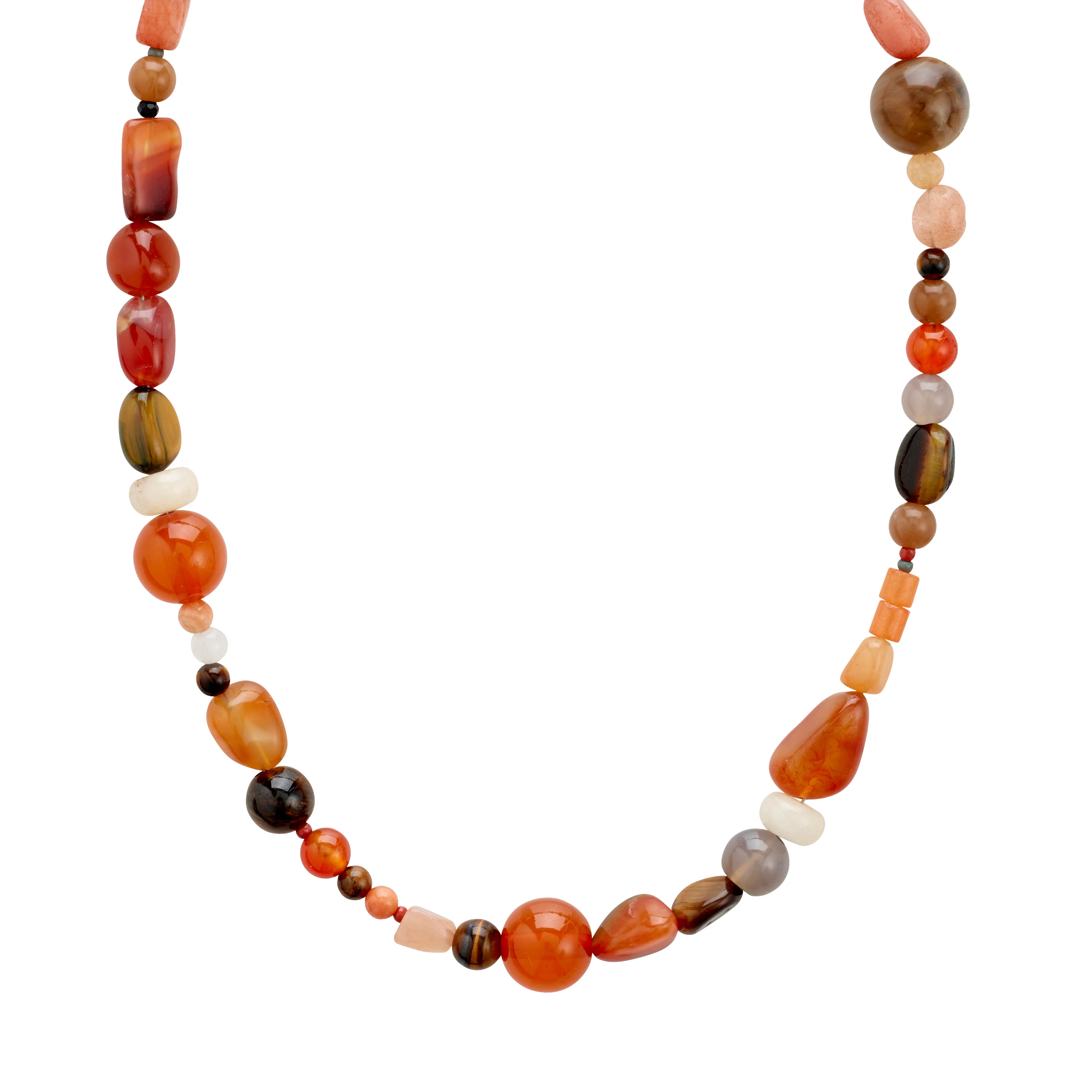 IRIS semi-precious stones necklace red