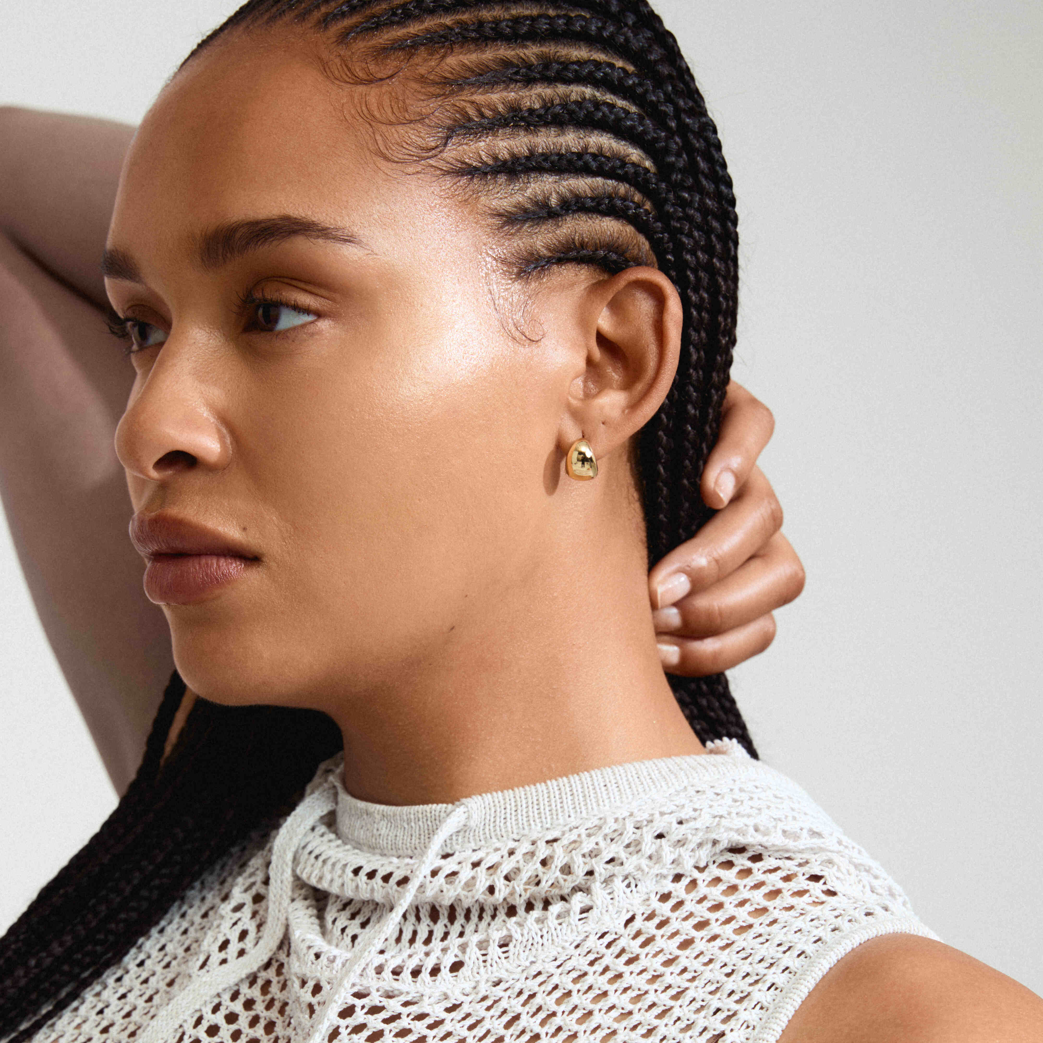 JUA recycled chunky hoop earrings - Image 2
