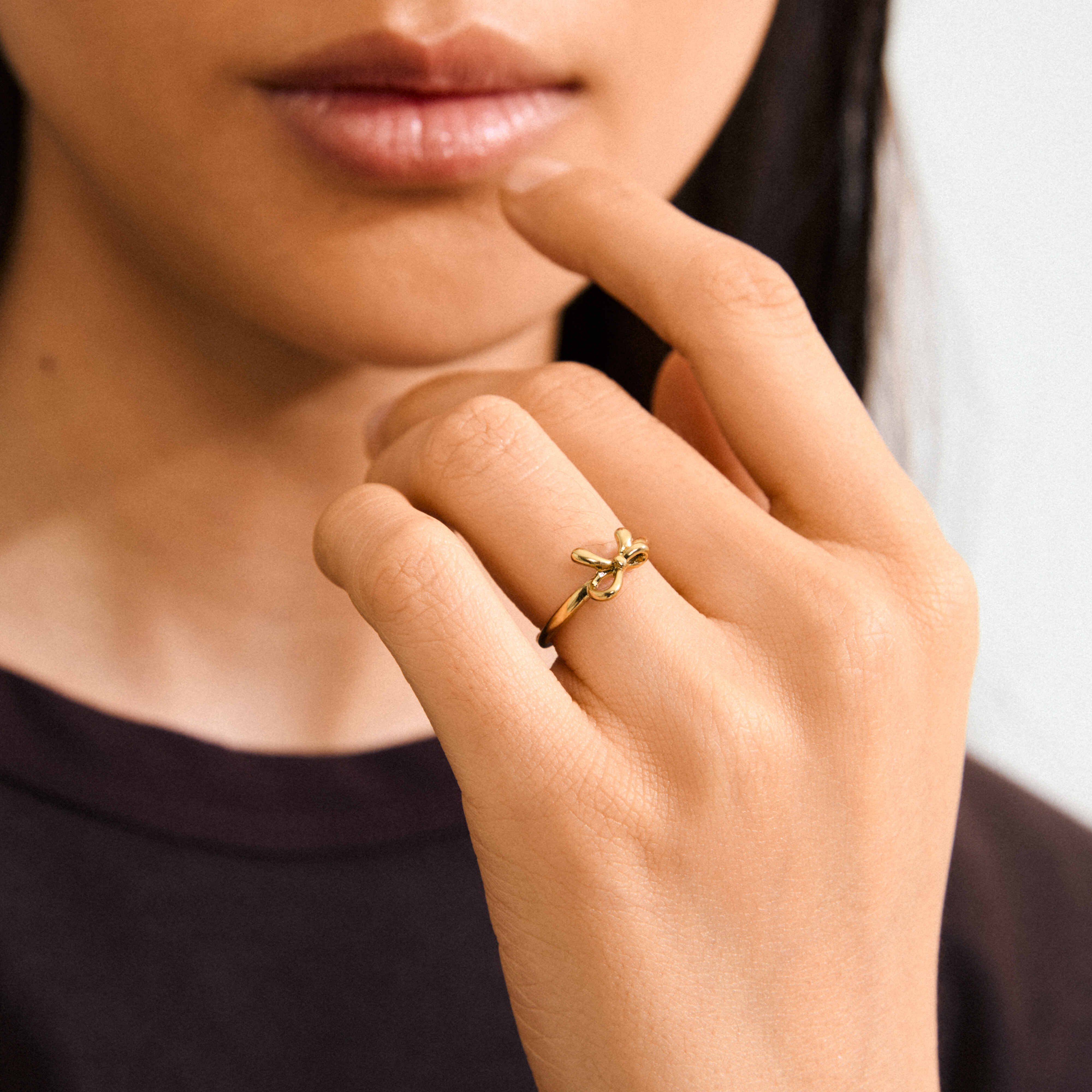 LULU recycled bow stack ring - Image 2