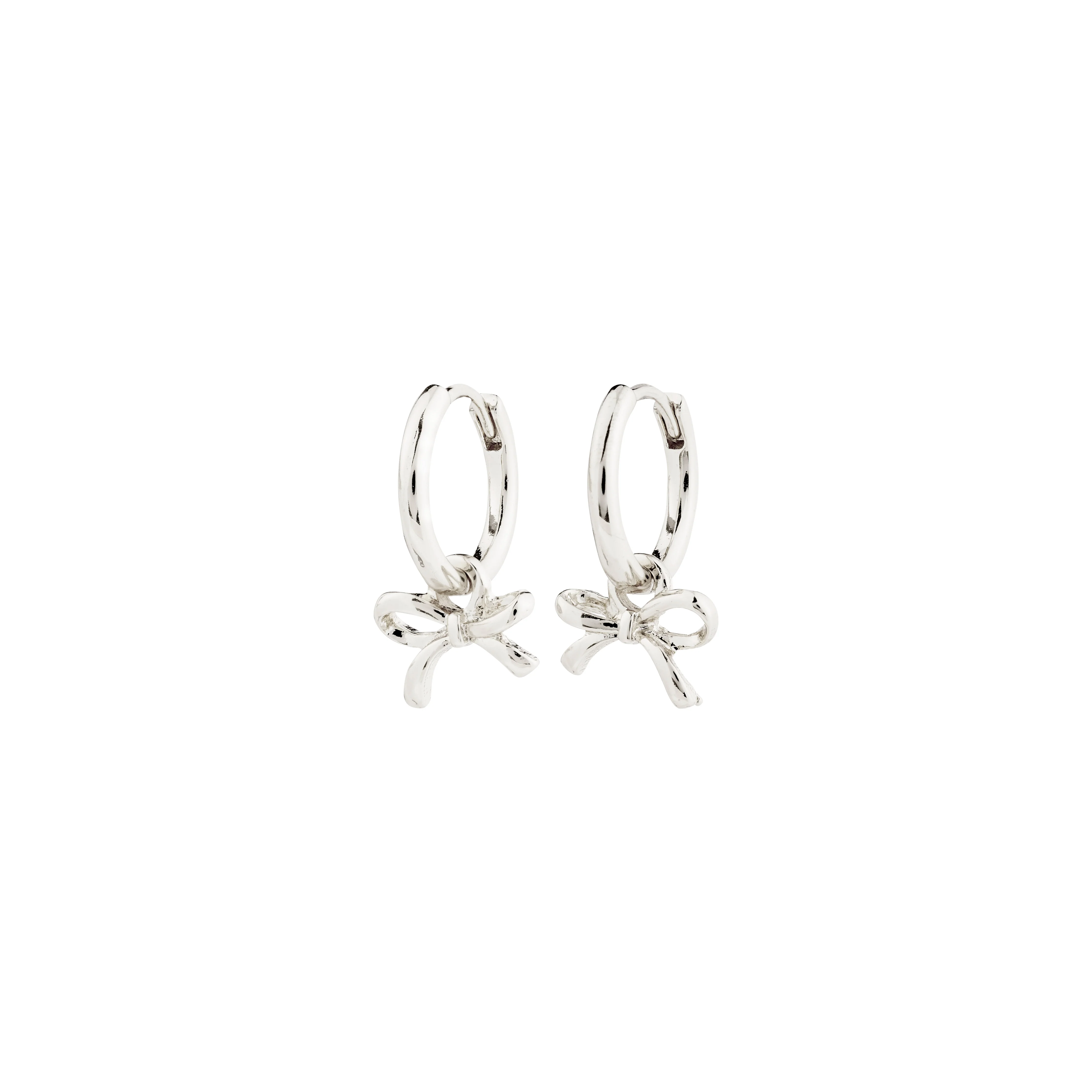 LYSANDRA Recycled Bow Pendant Hoop Earrings - Image 3
