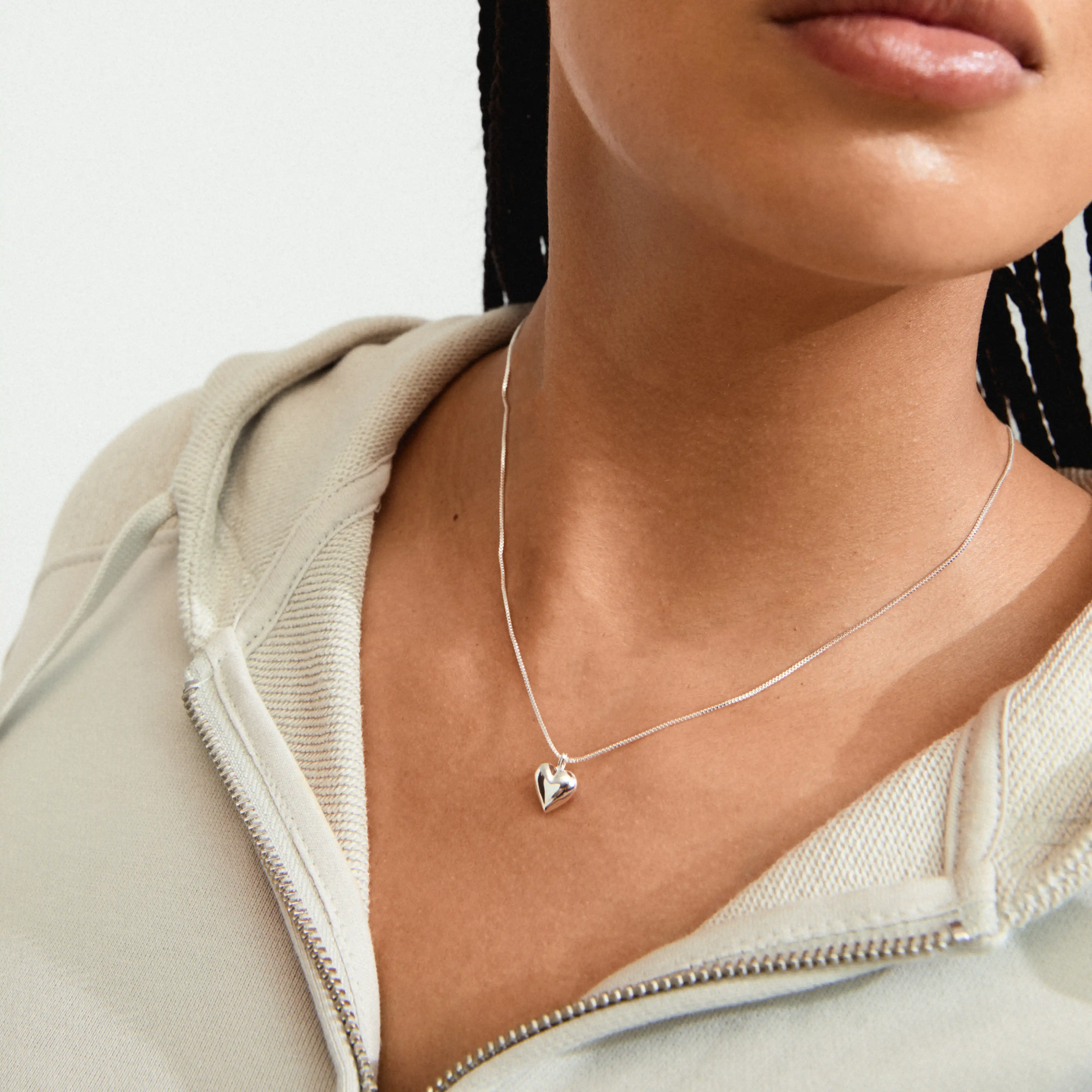 MAEVE Recycled Puffy Heart Pendant Necklace - Image 8