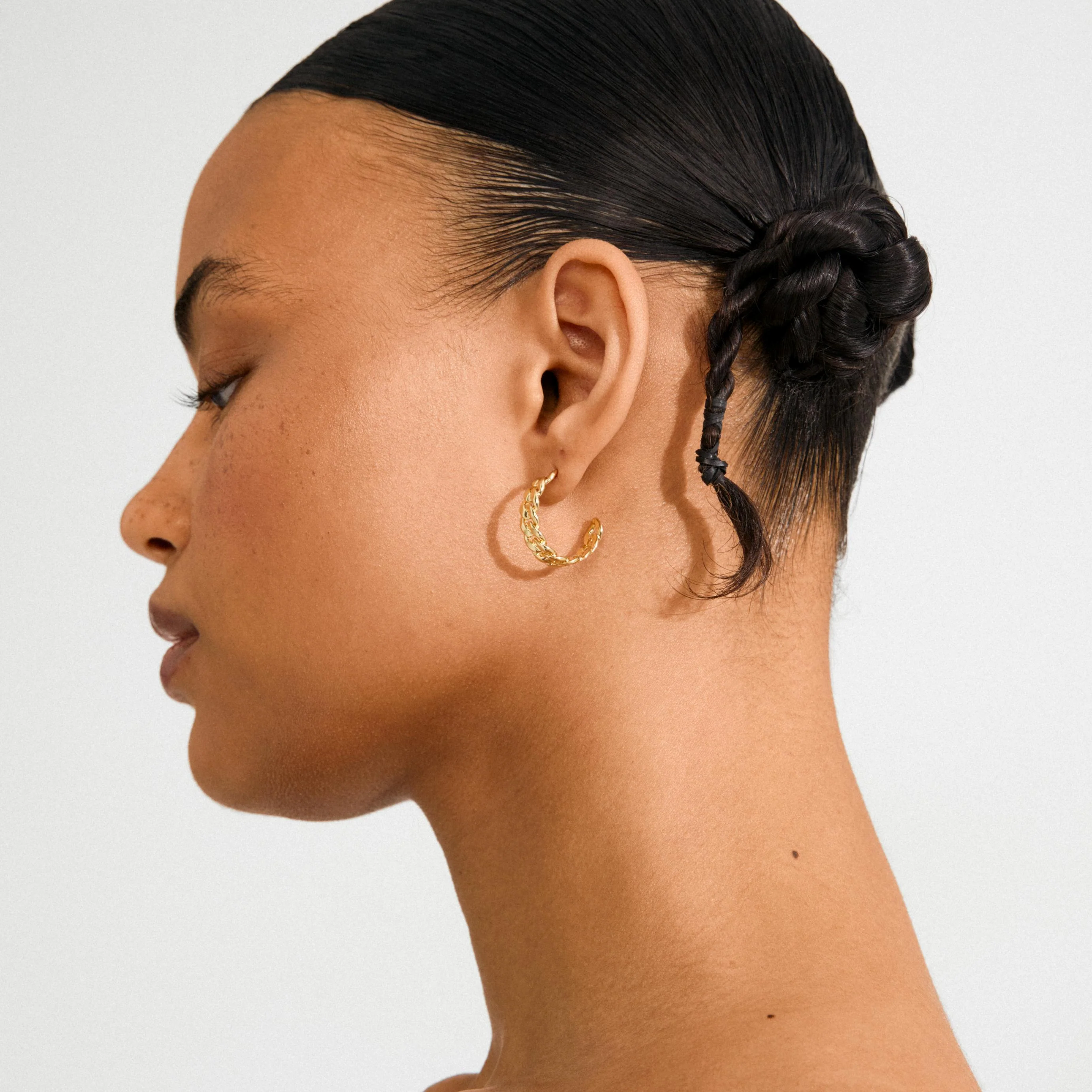 MAYER recycled curb chain hoop earrings - Image 3