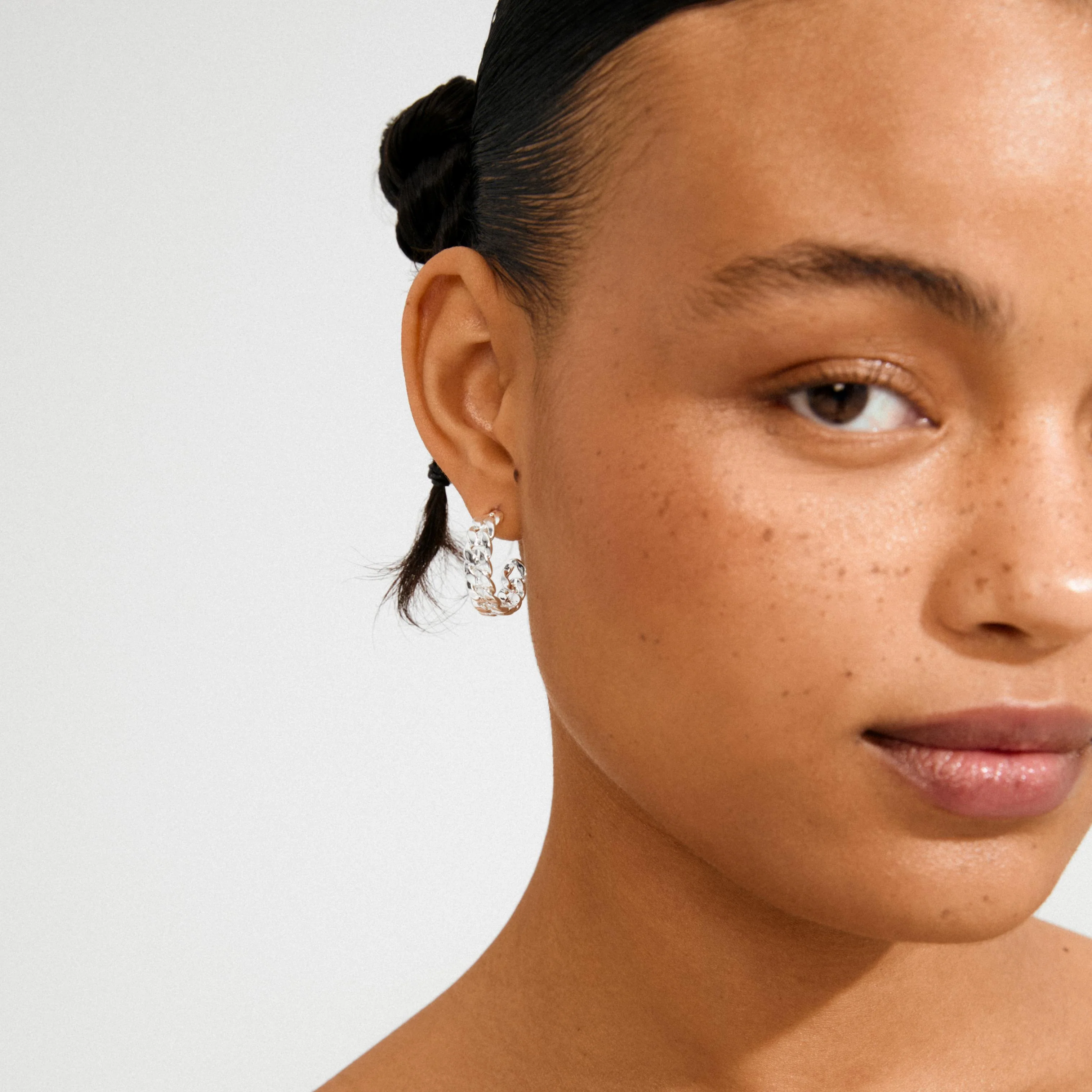 MAYER recycled curb chain hoop earrings - Image 6
