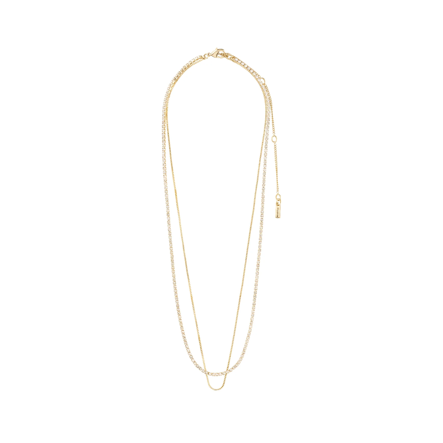 MILLE crystal layered necklace 2-in-1 - Image 2
