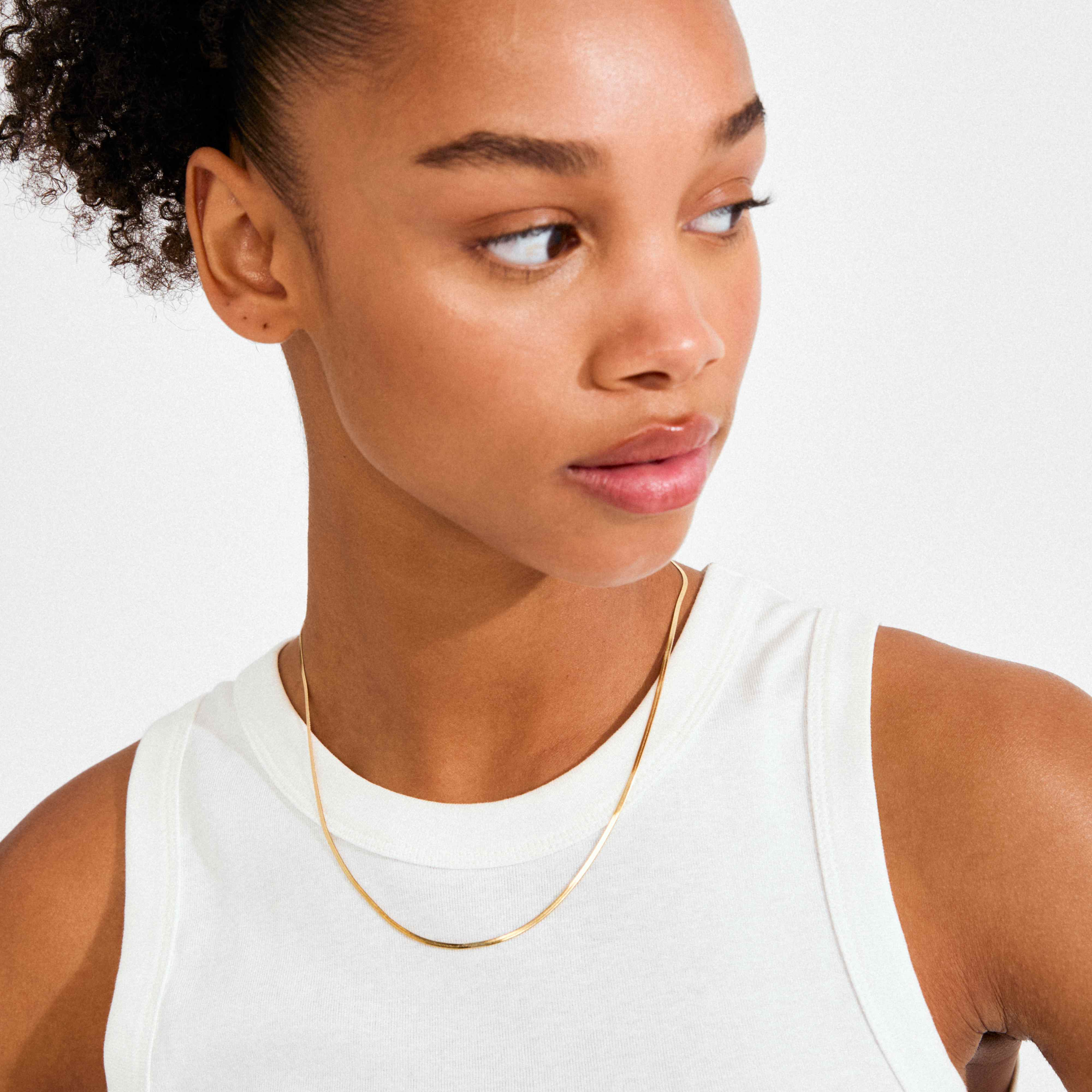 NIKITA recycled herringbone chain necklace - Image 3