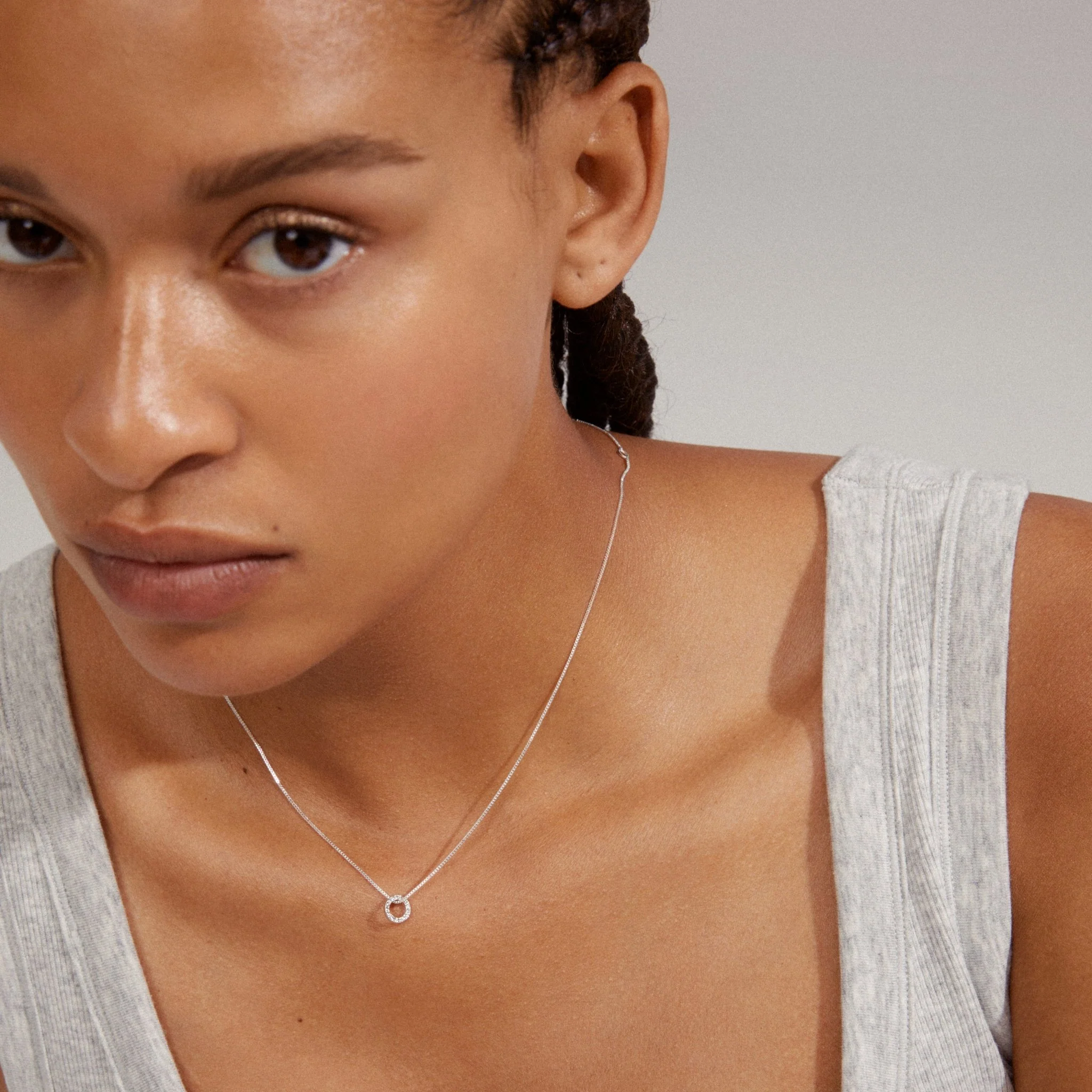 Rogue Recycled Crystal Halo Necklace - Image 4