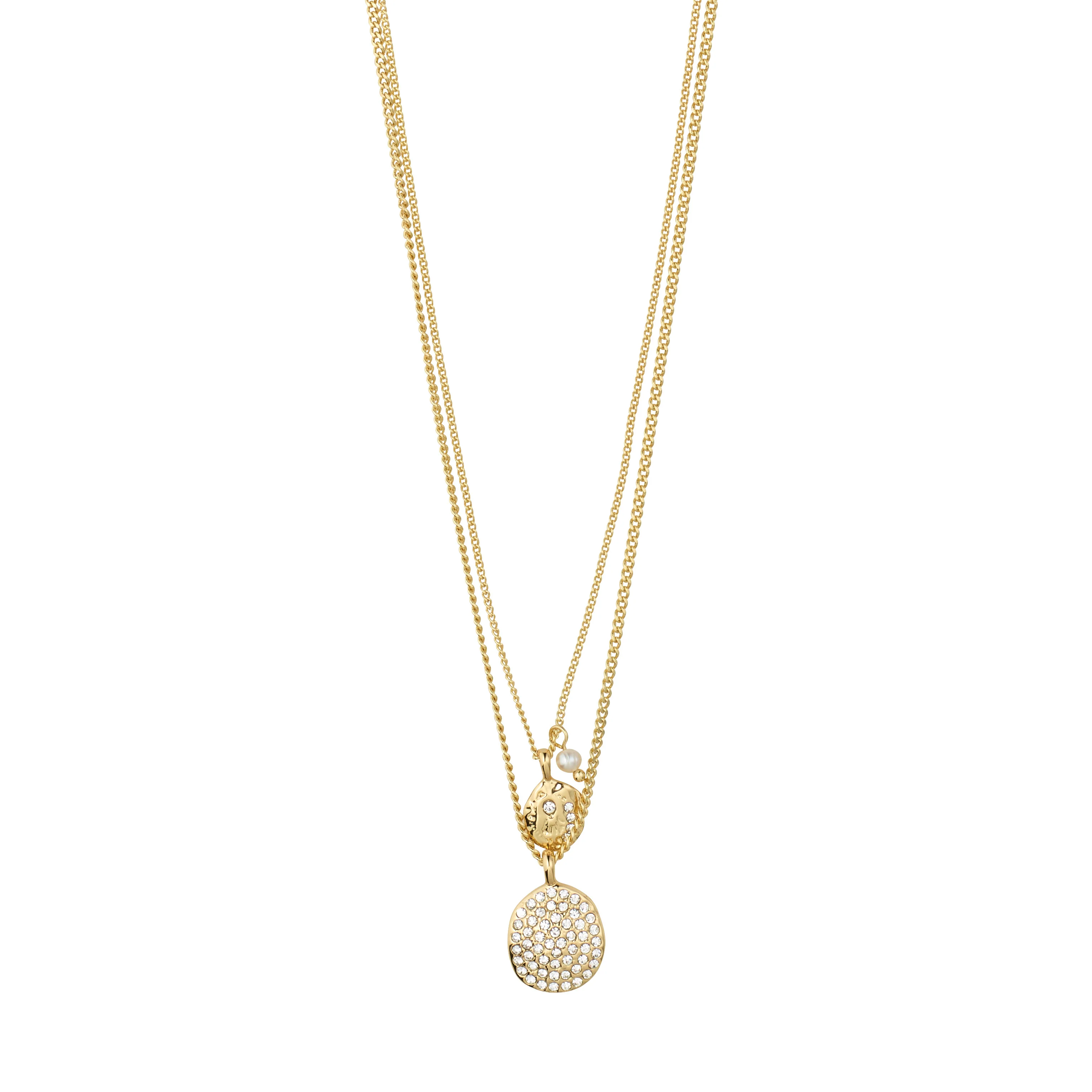 SHIFT recycled pearl & crystal necklace 2-in-1