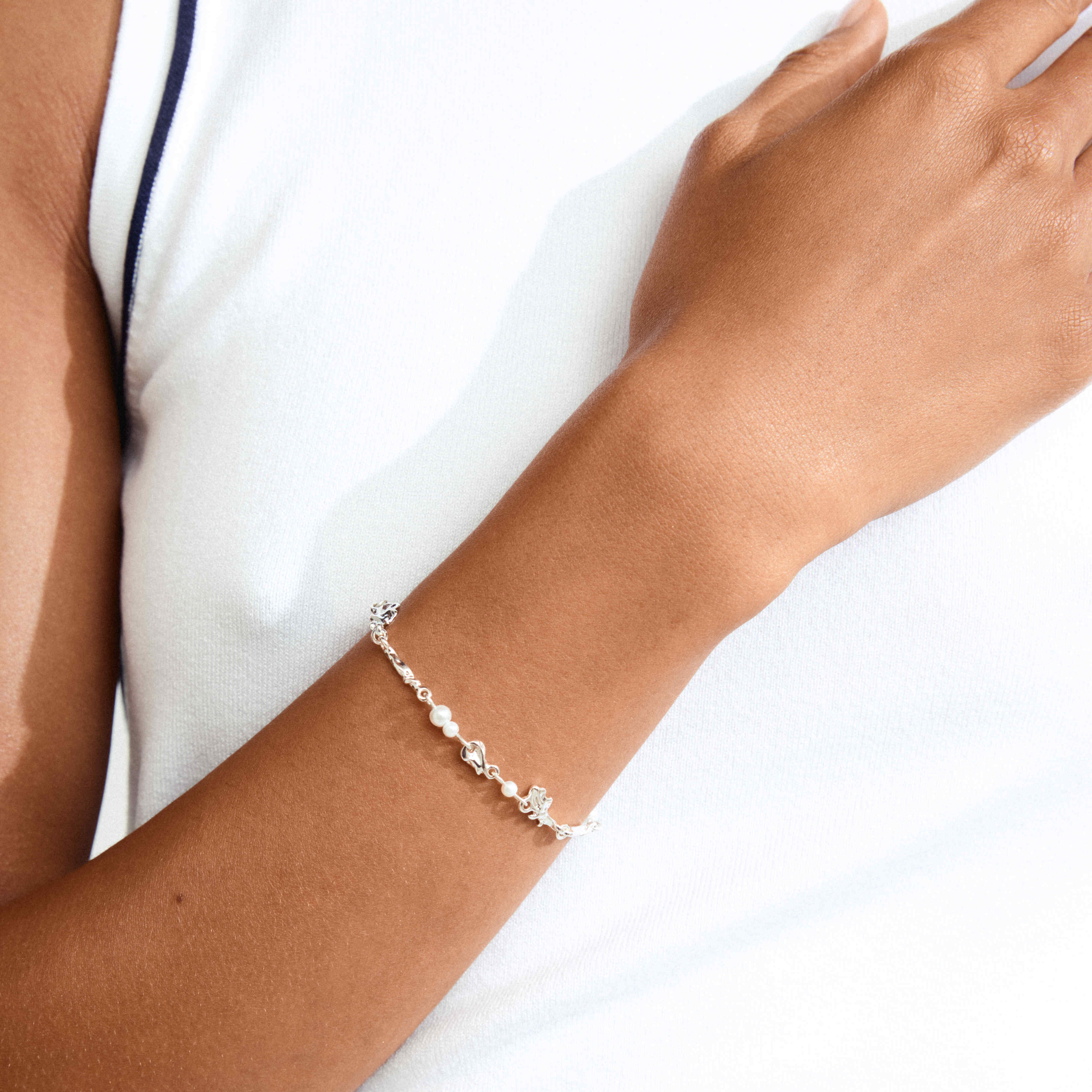 SLOAN recycled freshwater pearls & glass beads bracelet - Image 6