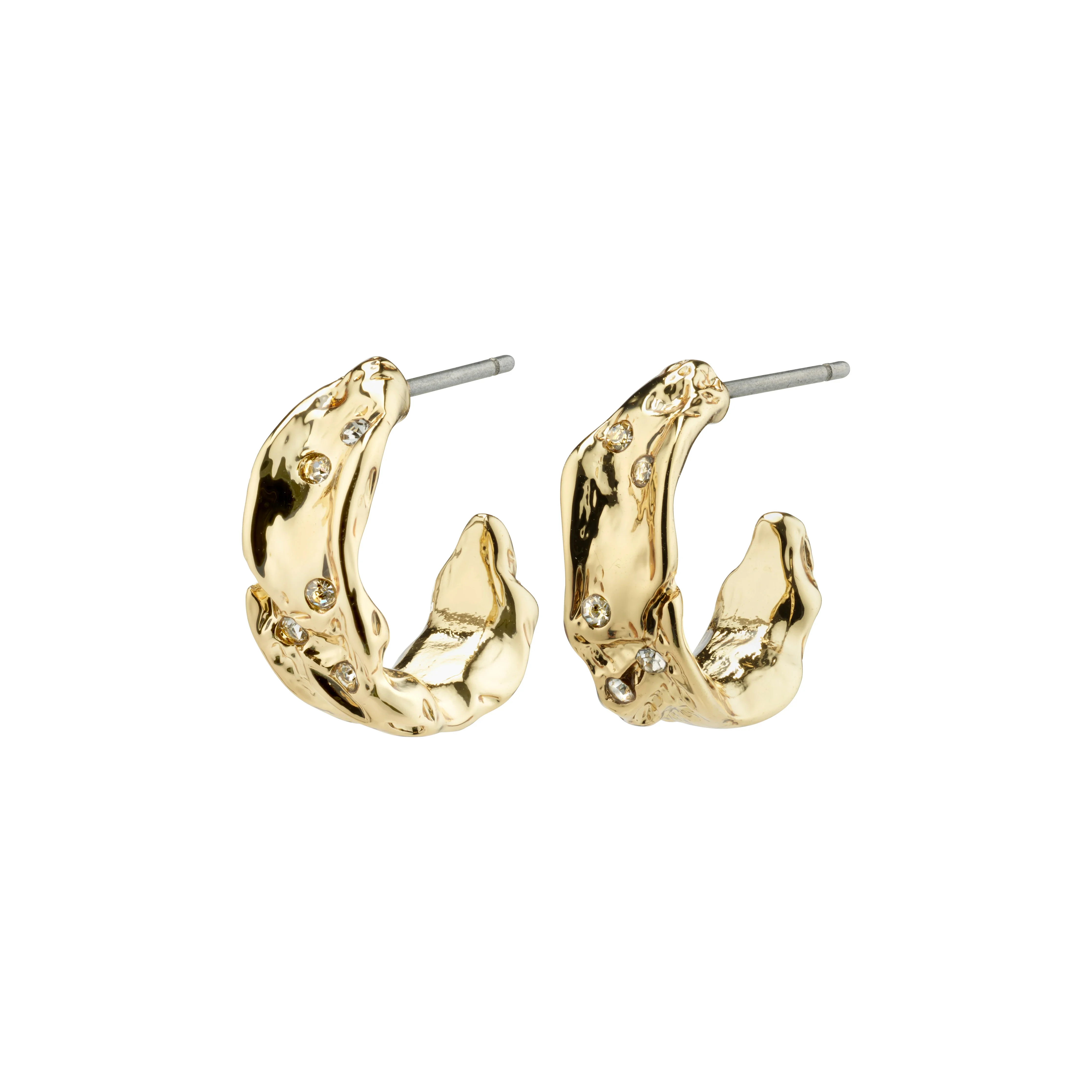 SOL recycled crystal half-hoop earrings