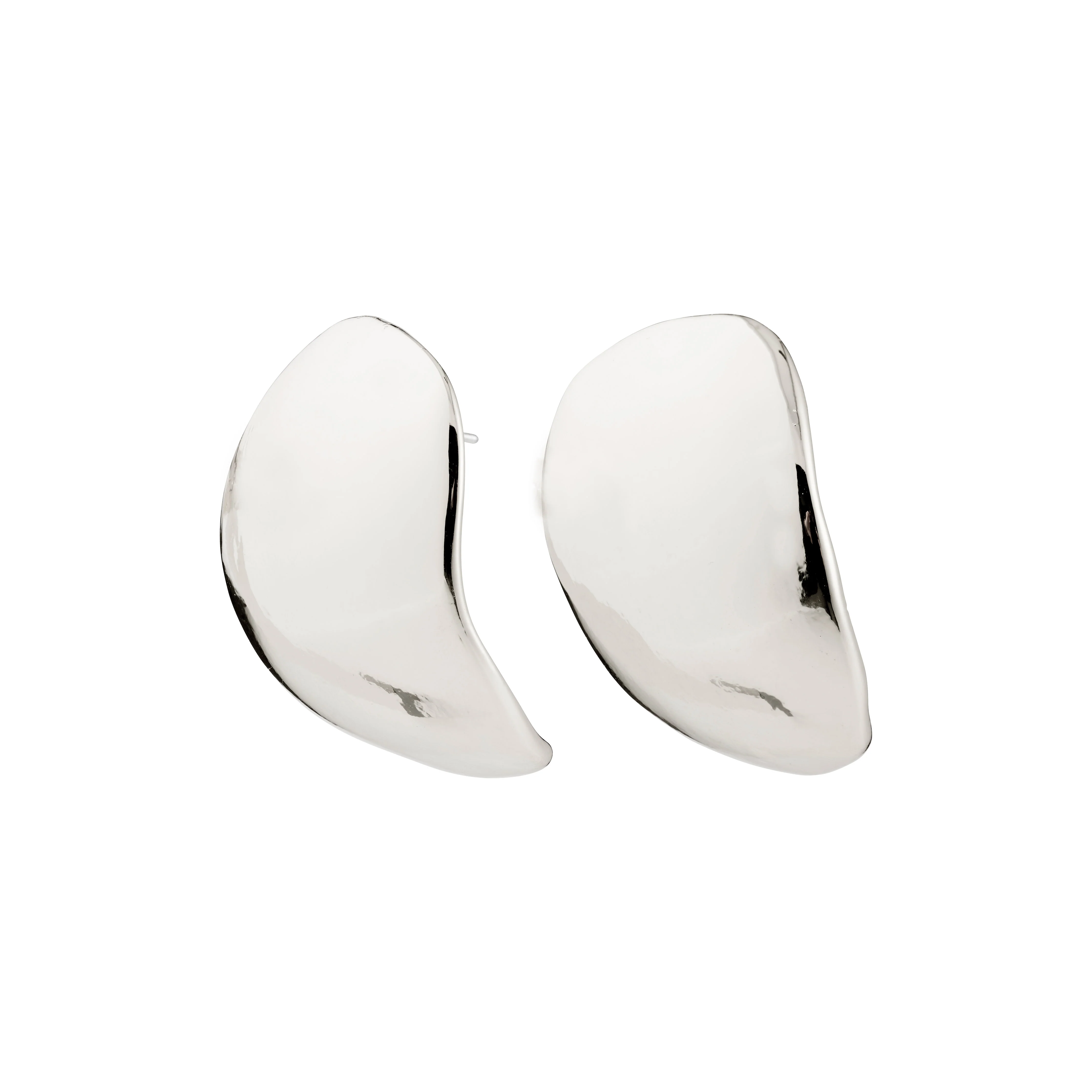 SPARKLE recycled giga flat stud earrings - Image 4