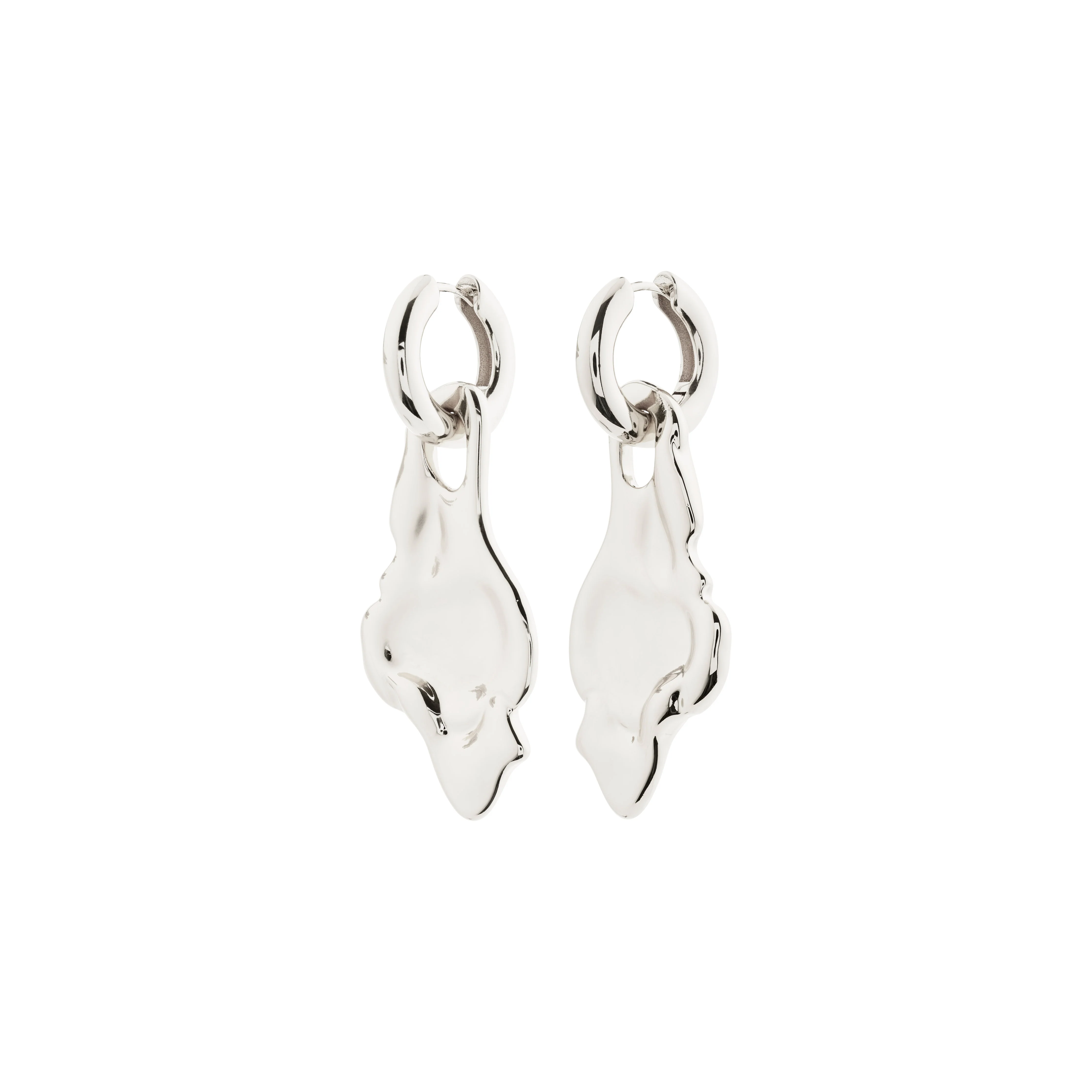 STARLIGHT recycled organic pendant hoop earrings - Image 4