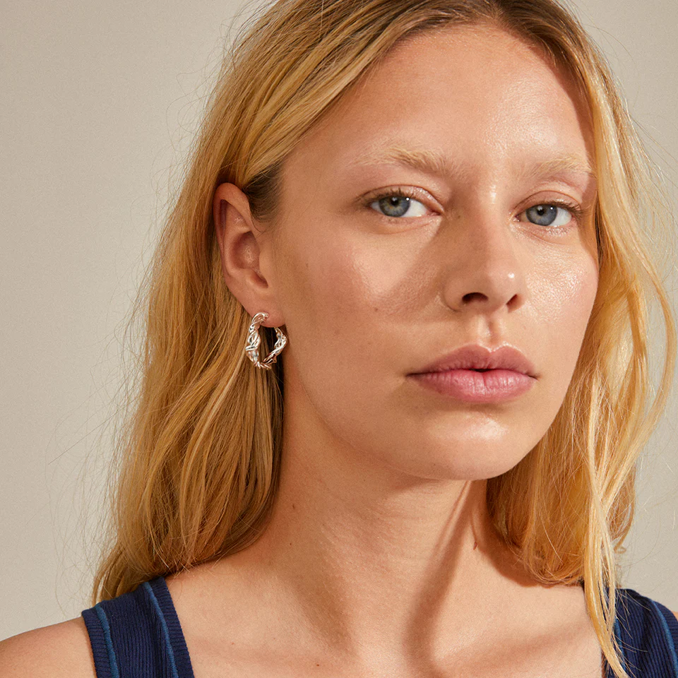 SUN recycled twisted hoops - Image 6